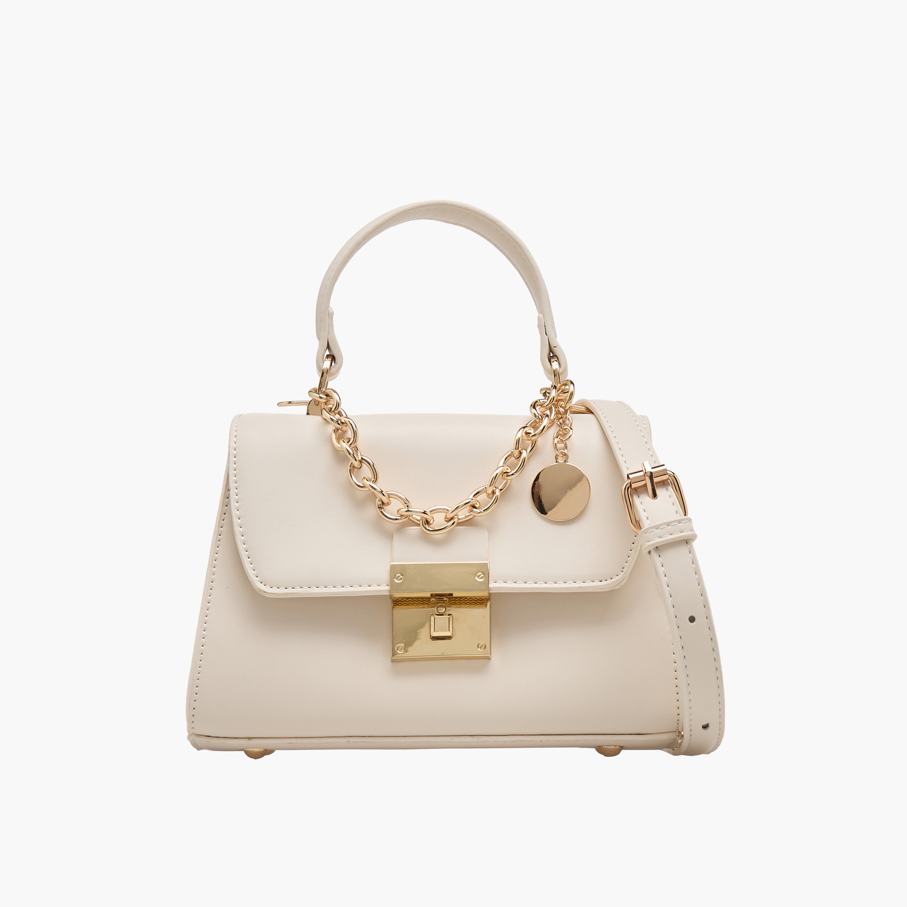 شنطة كروس بودي بارزة الملمس بزينة سلسلة وحزام من ساشا-women-bagsandwallets-handbags-image-1