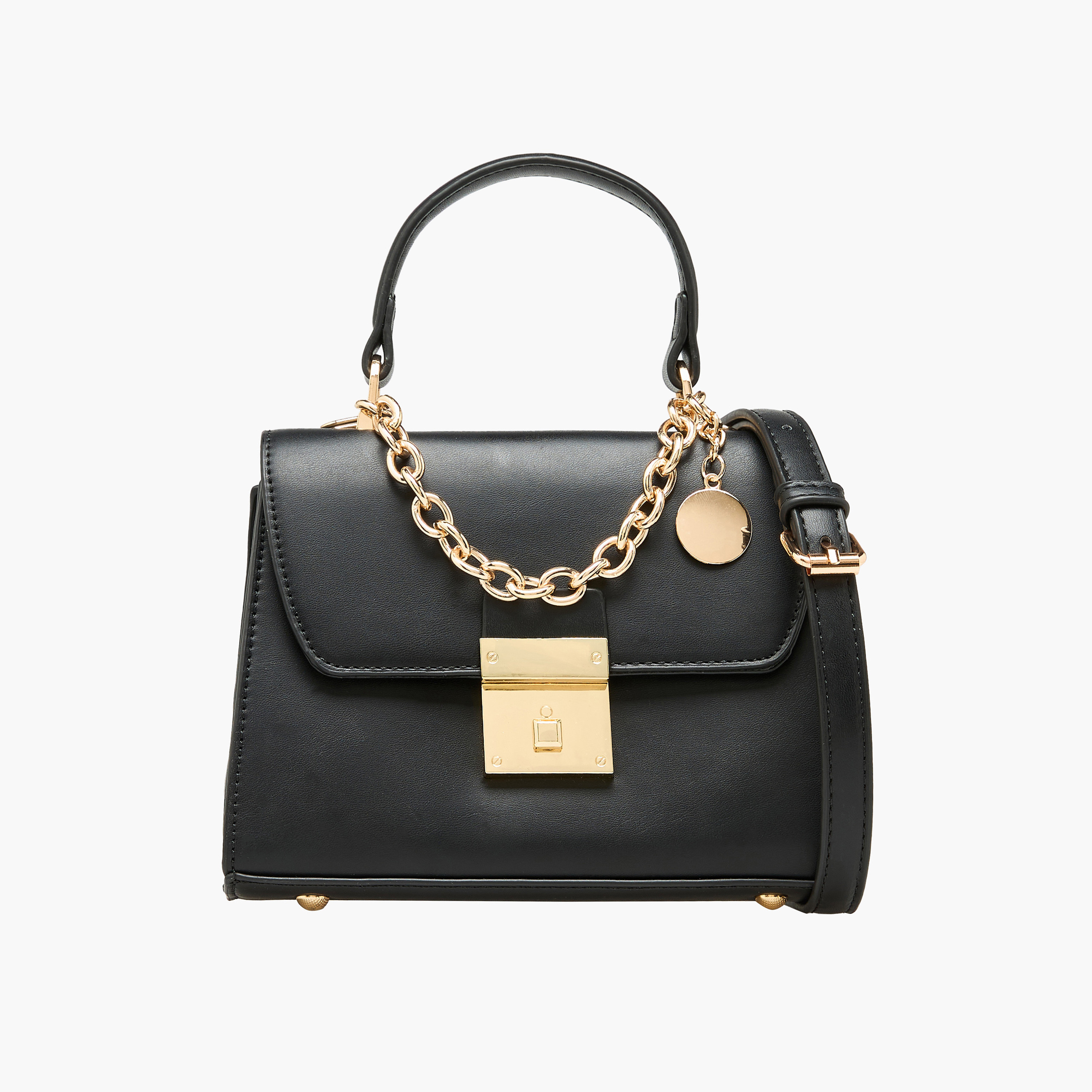 شنطة كروس بودي بارزة الملمس بزينة سلسلة وحزام من ساشا-women-bagsandwallets-handbags-image-1