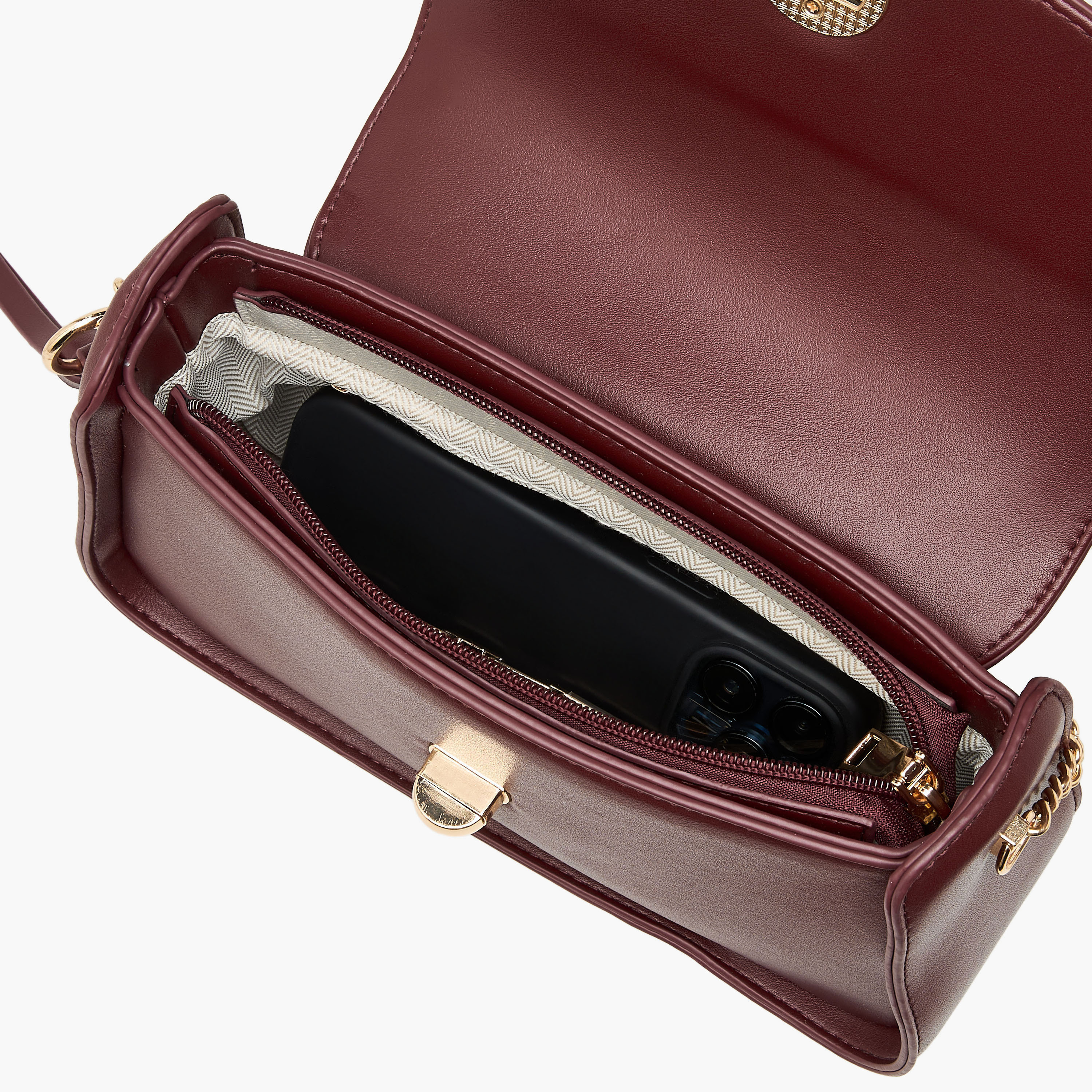 شنطة كروس بودي سادة بقفل إغلاق من ساشا-women-bagsandwallets-handbags-image-9