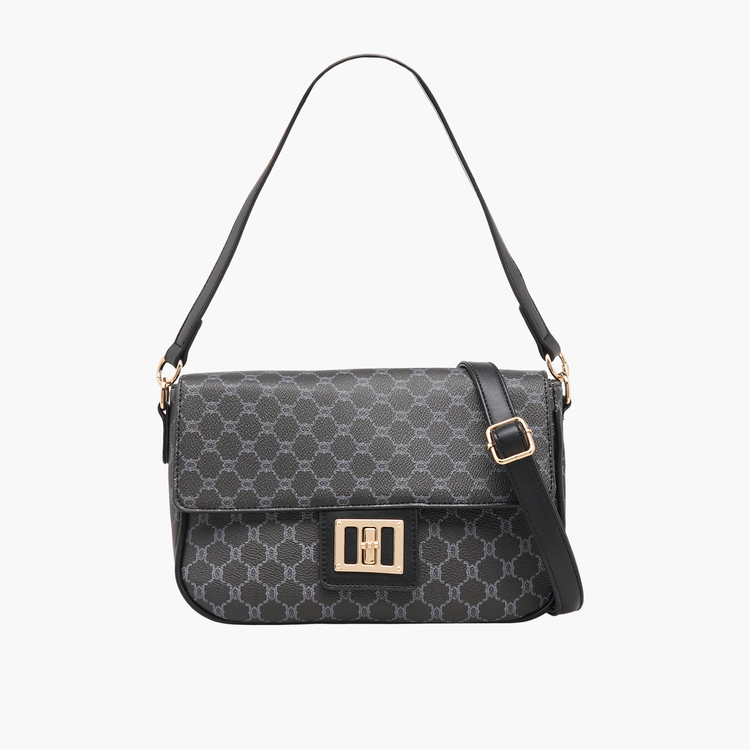 Sasha Printed Crossbody Bag with Button Closure-women-bagsandwallets-handbags-image-1