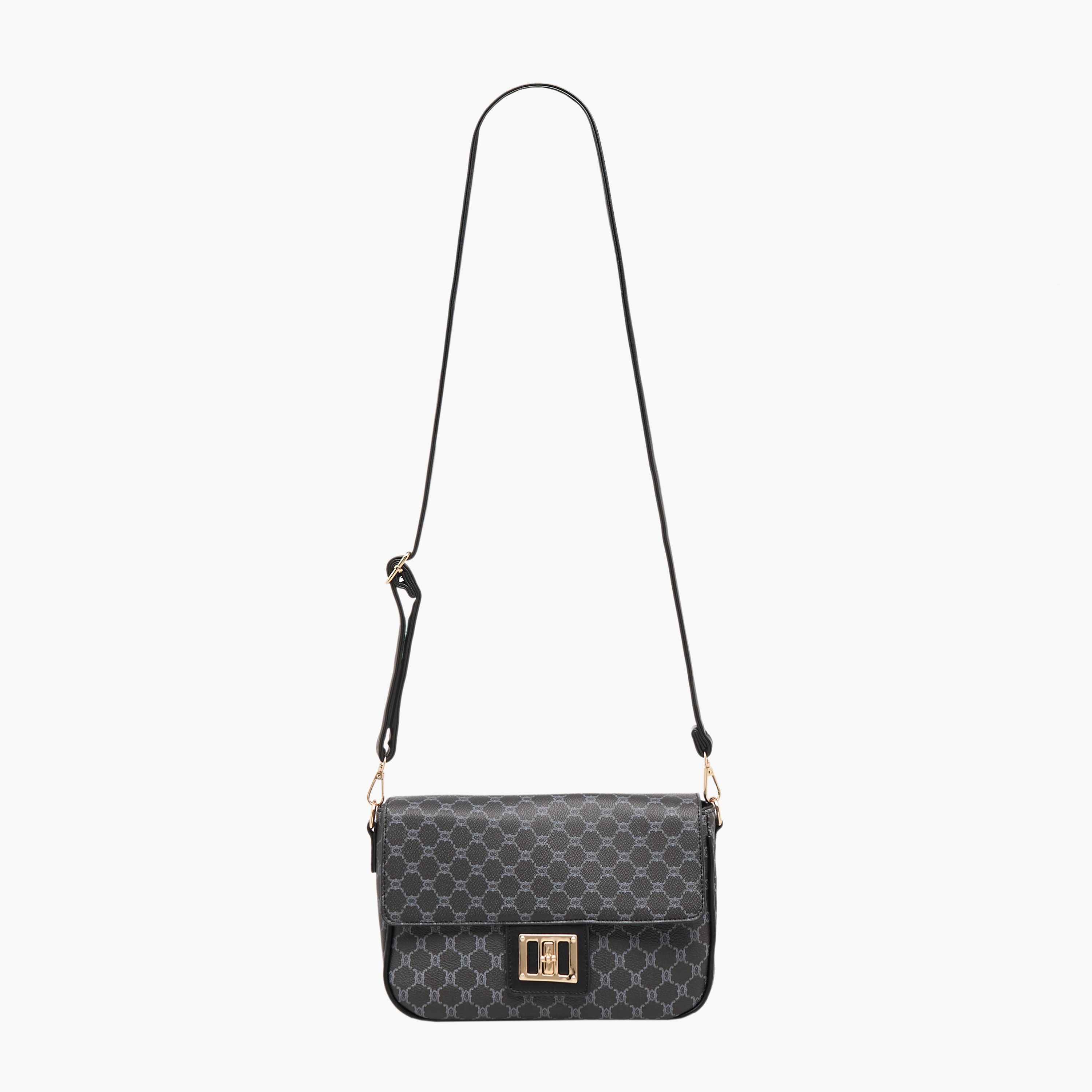 Sasha Printed Crossbody Bag with Button Closure-women-bagsandwallets-handbags-image-2