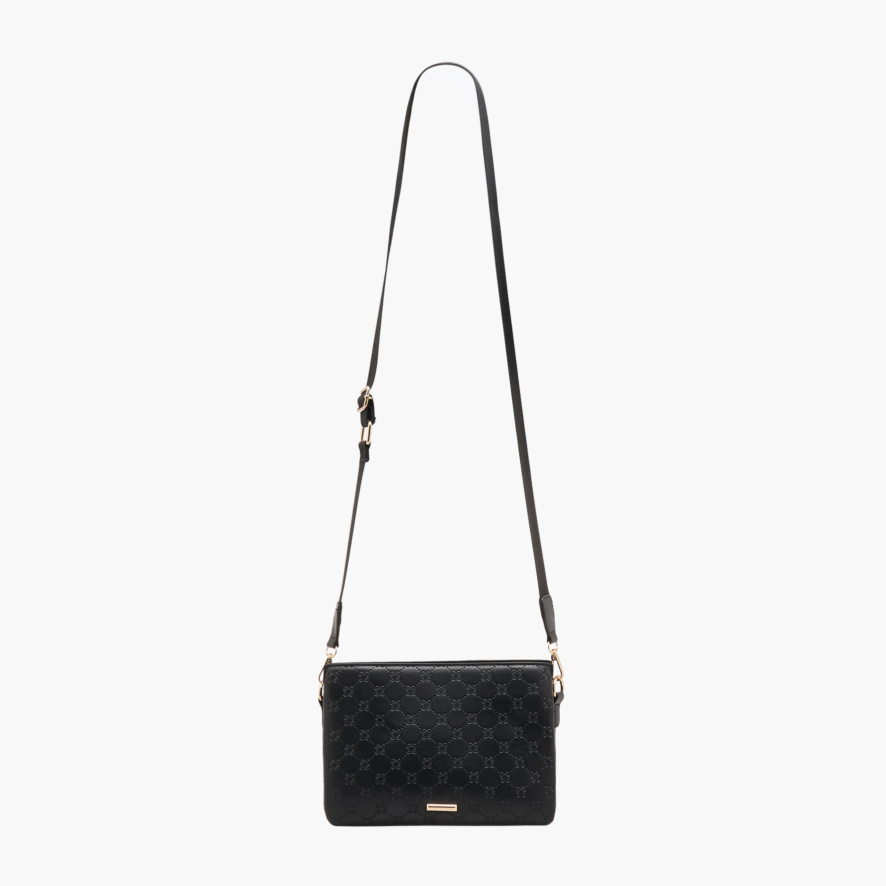 شنطة كروس بودي بسحاب إغلاق ونقوش زهرية من ساشا-women-bagsandwallets-handbags-image-3