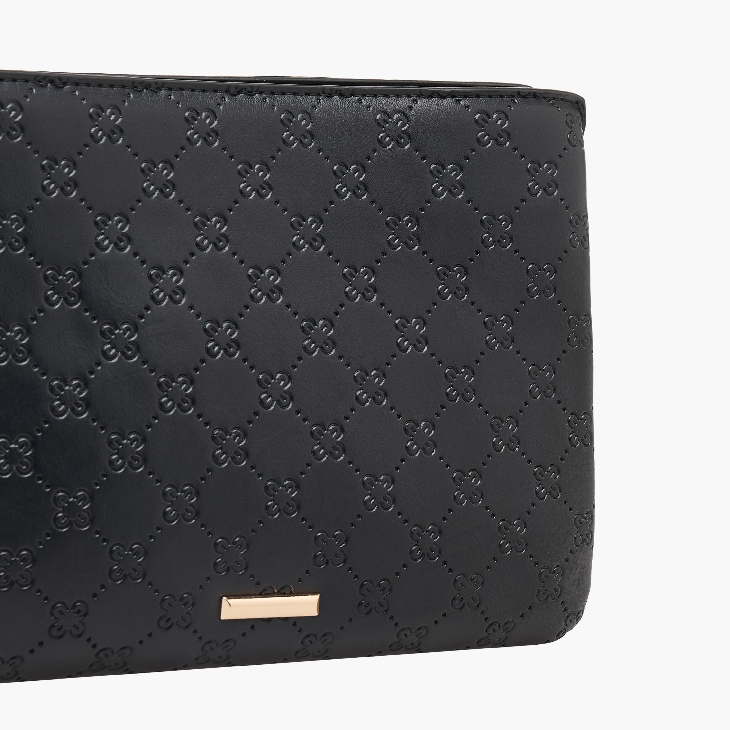 شنطة كروس بودي بسحاب إغلاق ونقوش زهرية من ساشا-women-bagsandwallets-handbags-image-5