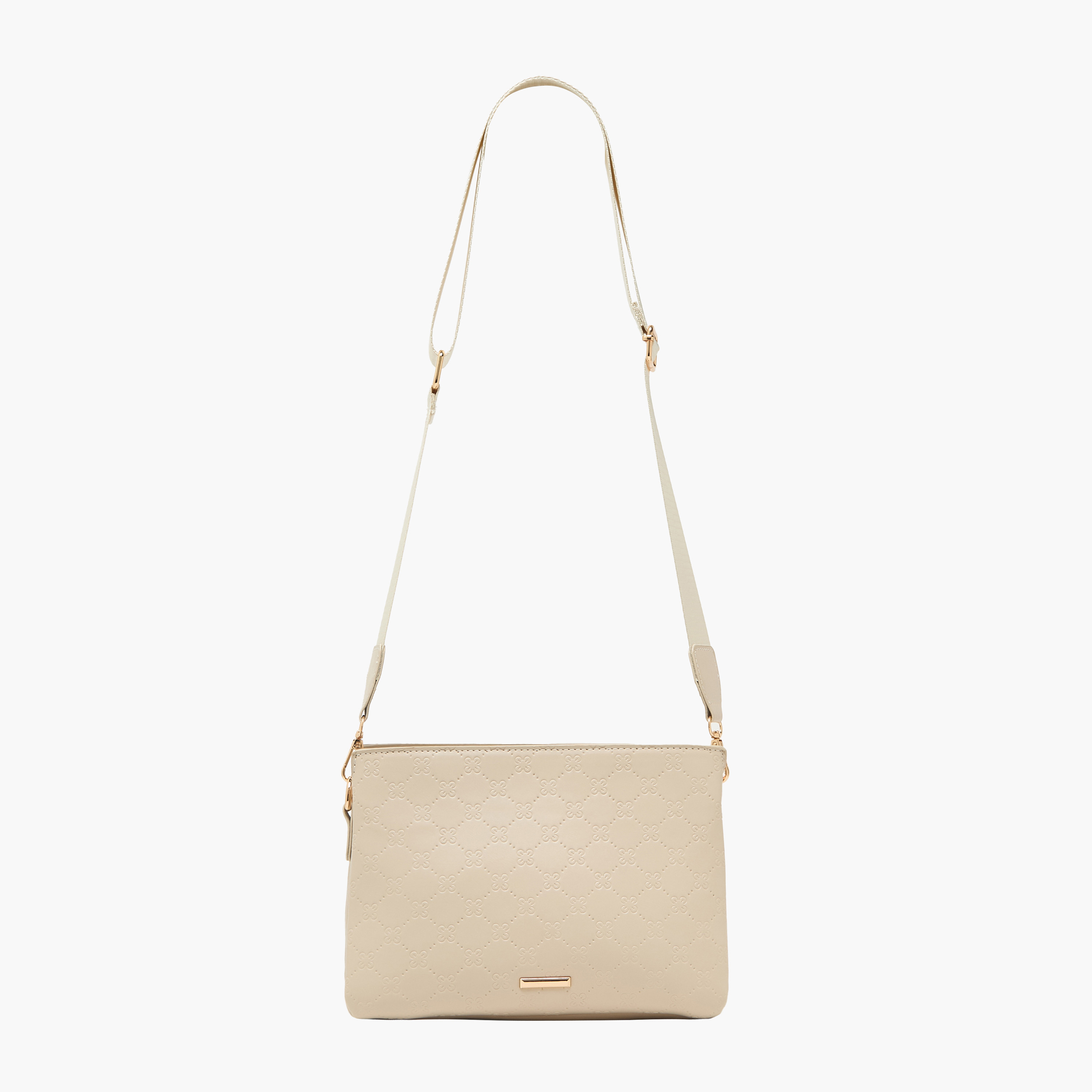 شنطة كروس بودي بسحاب إغلاق ونقوش زهرية من ساشا-women-bagsandwallets-handbags-image-2