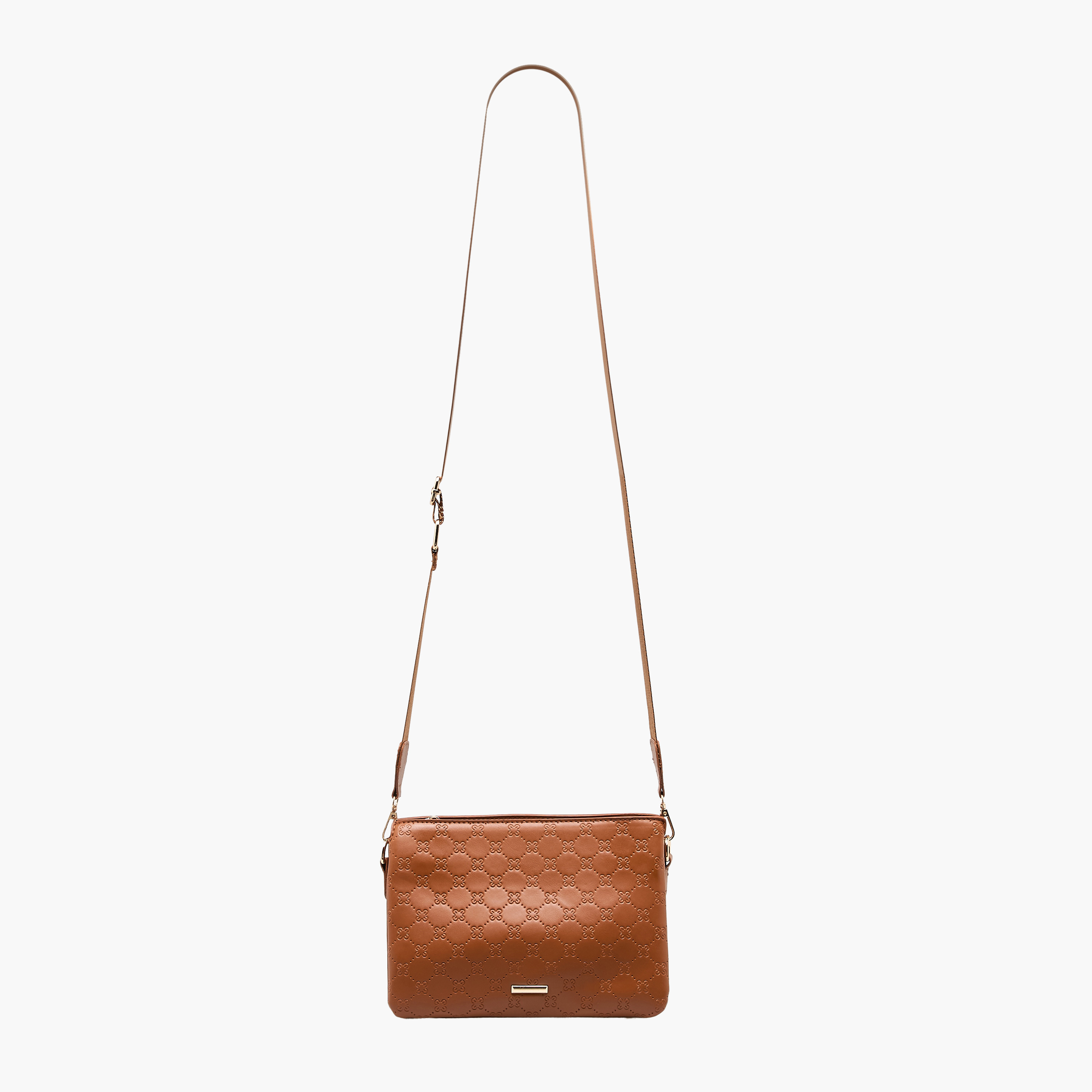 شنطة كروس بودي بسحاب إغلاق ونقوش زهرية من ساشا-women-bagsandwallets-handbags-image-3