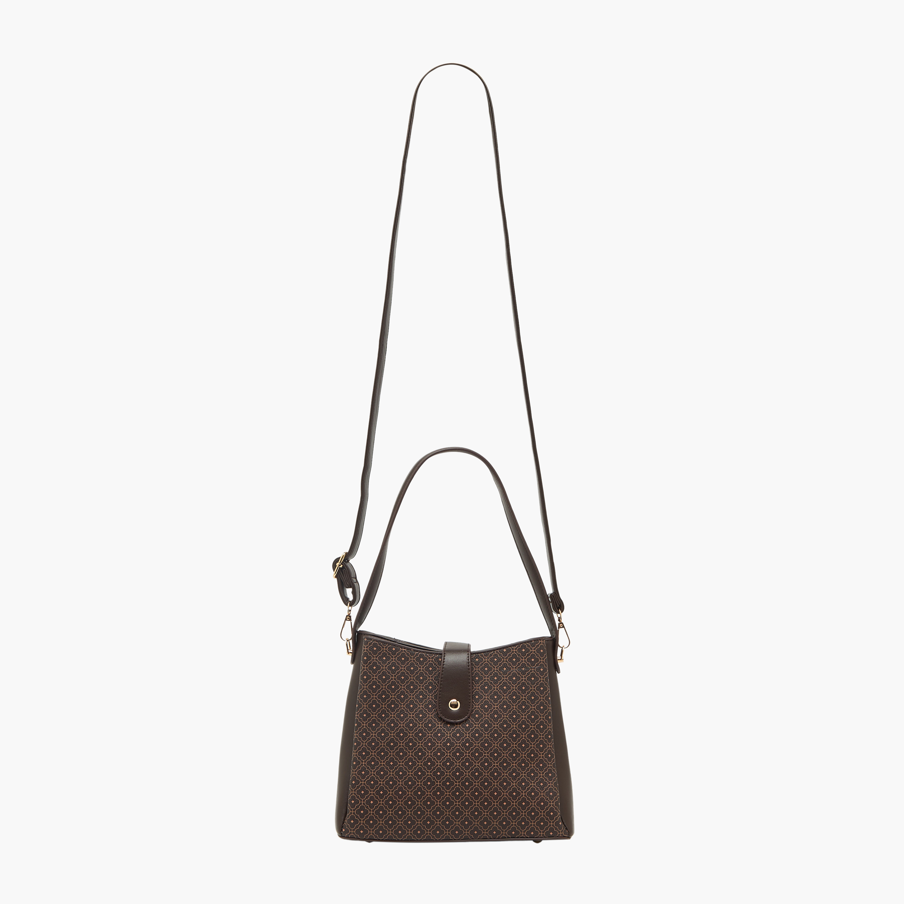 شنطة توت بطبعات وبحزام قابل للفصل من ساشا-women-bagsandwallets-handbags-image-3