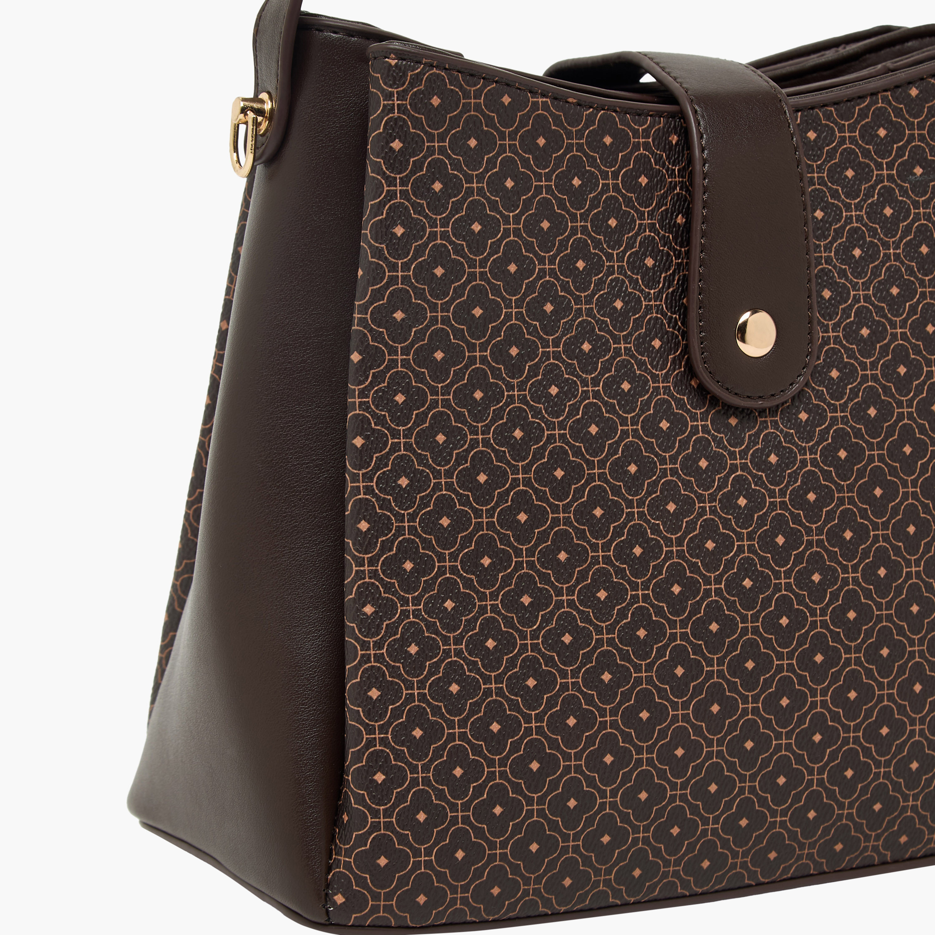 شنطة توت بطبعات وبحزام قابل للفصل من ساشا-women-bagsandwallets-handbags-image-5