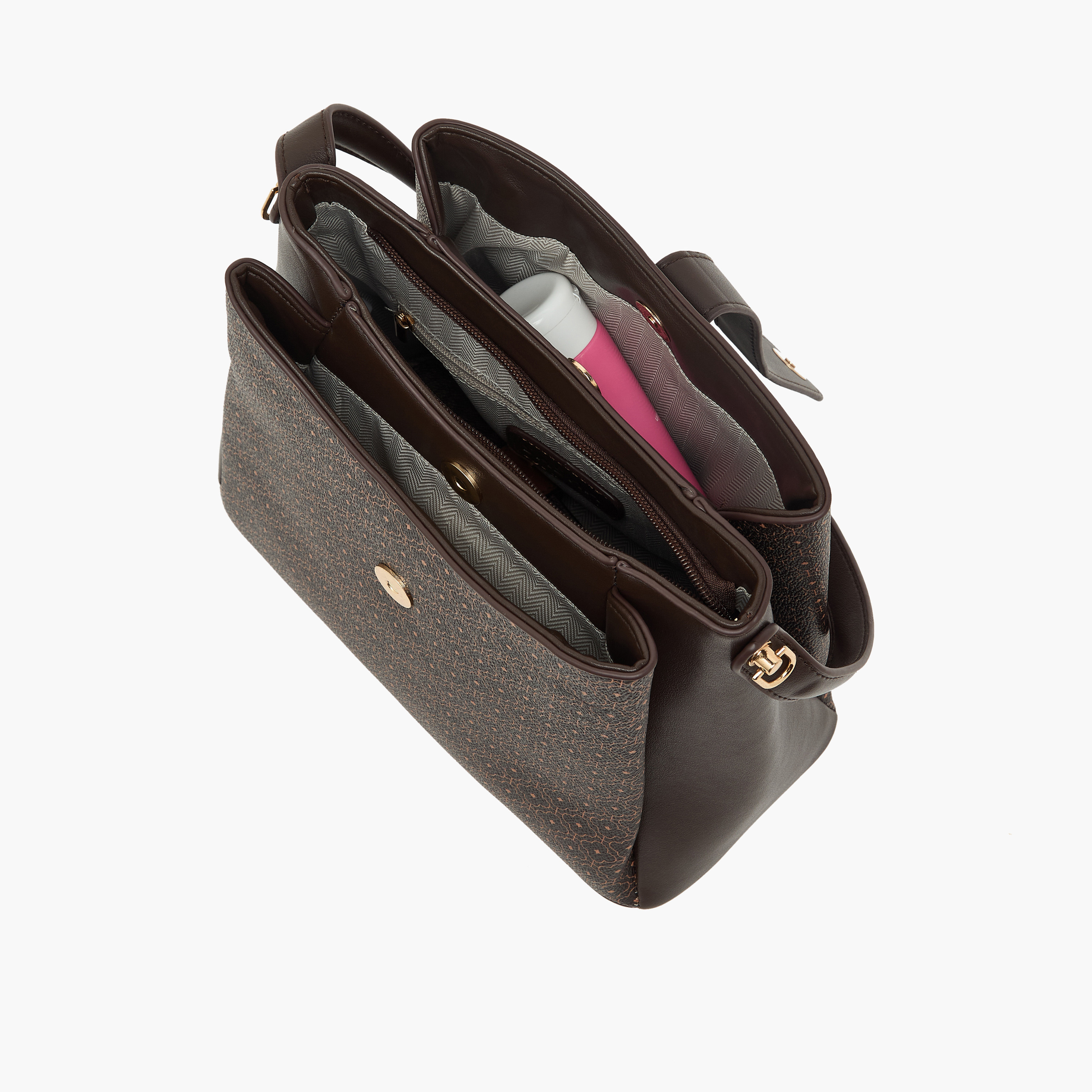شنطة توت بطبعات وبحزام قابل للفصل من ساشا-women-bagsandwallets-handbags-image-8