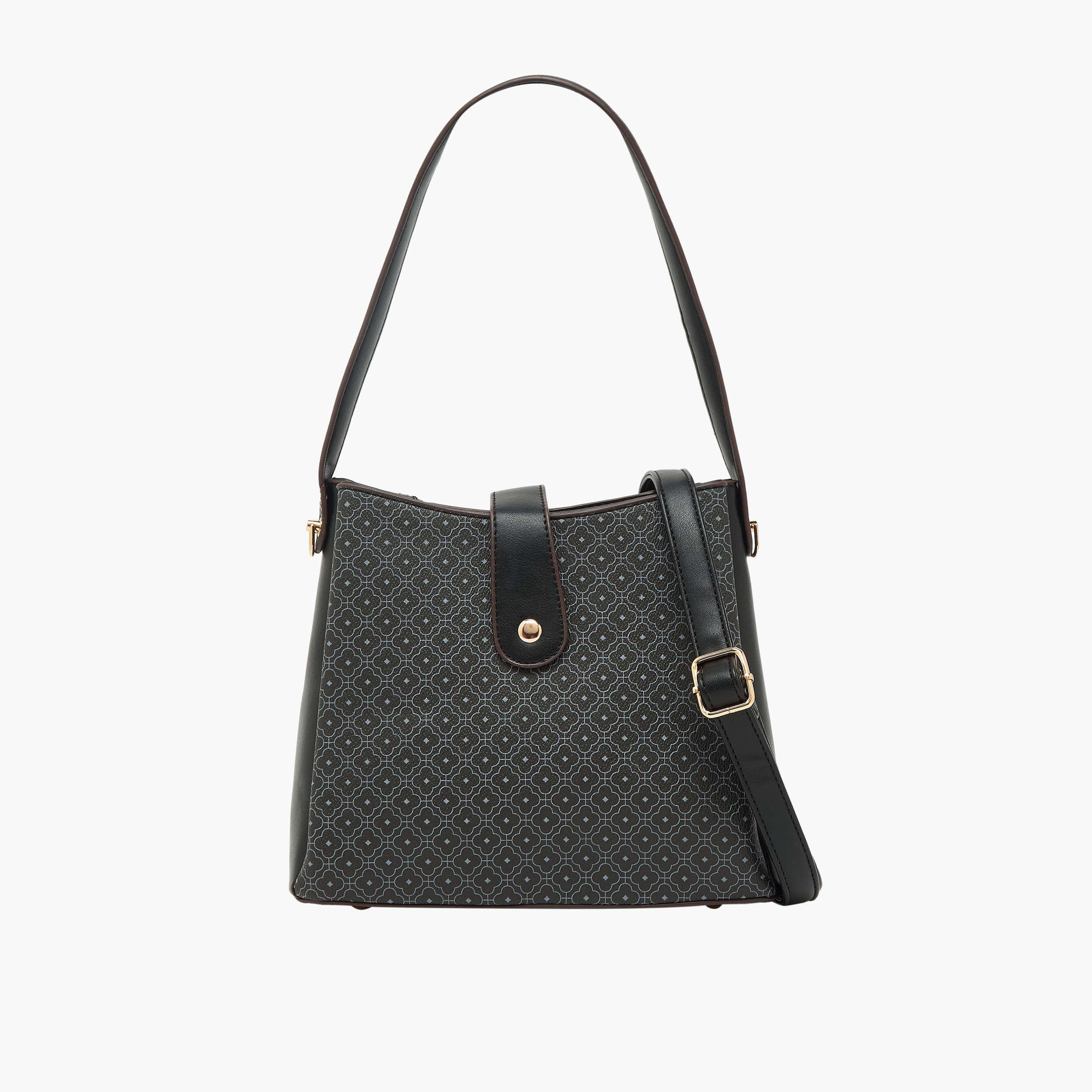 شنطة توت بطبعات وبحزام قابل للفصل من ساشا-women-bagsandwallets-handbags-image-1