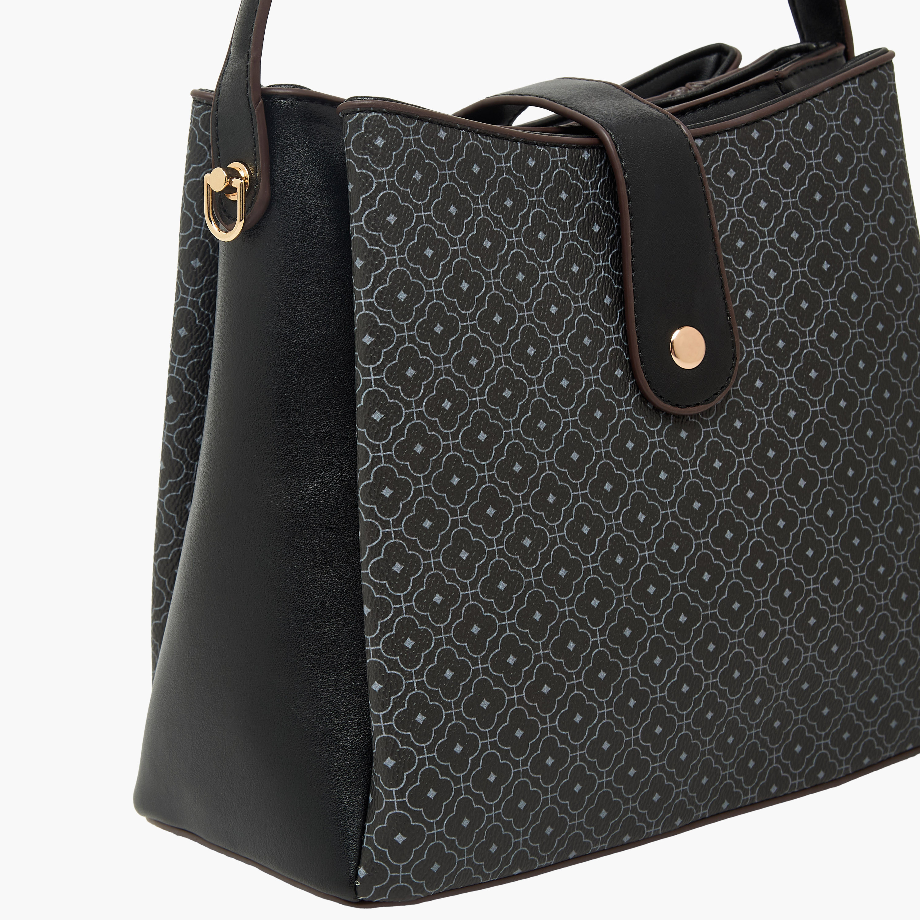 شنطة توت بطبعات وبحزام قابل للفصل من ساشا-women-bagsandwallets-handbags-image-4