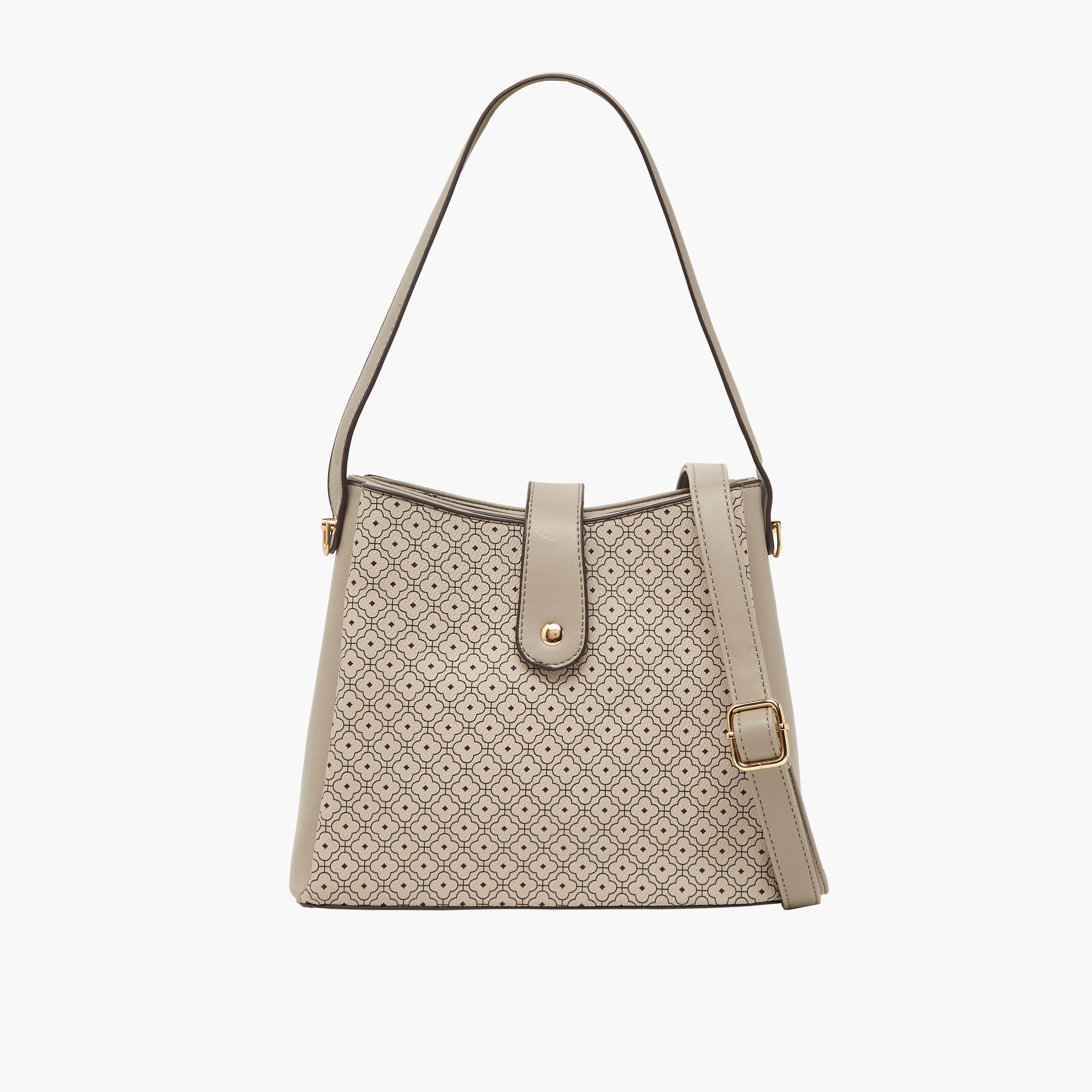 شنطة توت بطبعات وبحزام قابل للفصل من ساشا-women-bagsandwallets-handbags-image-1
