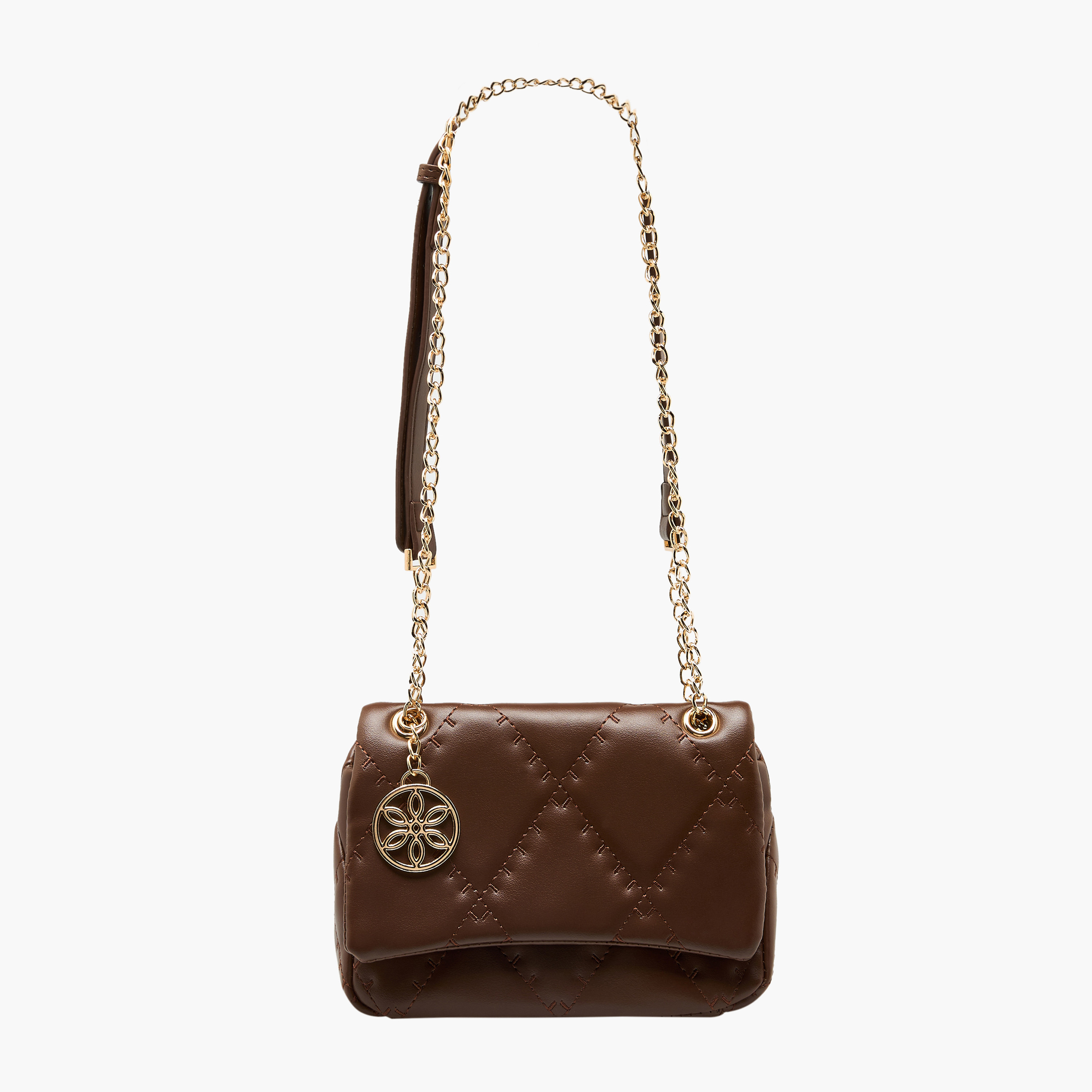 Sasha Quilted Crossbody Bag with Chain Strap-women-bagsandwallets-handbags-image-1