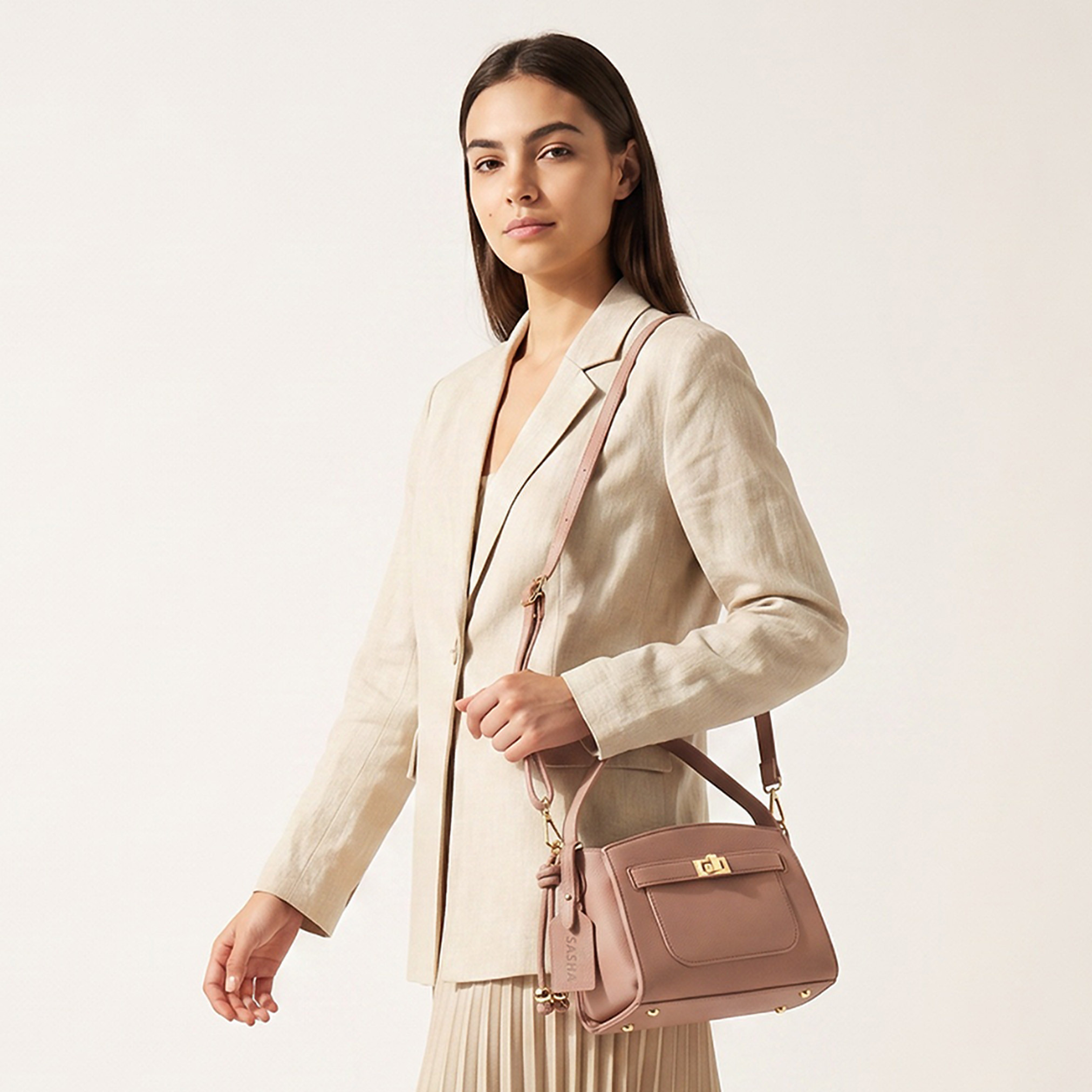 شنطة كروس بودي بارزة الملمس بسحاب إغلاق من ساشا-women-bagsandwallets-handbags-image-2