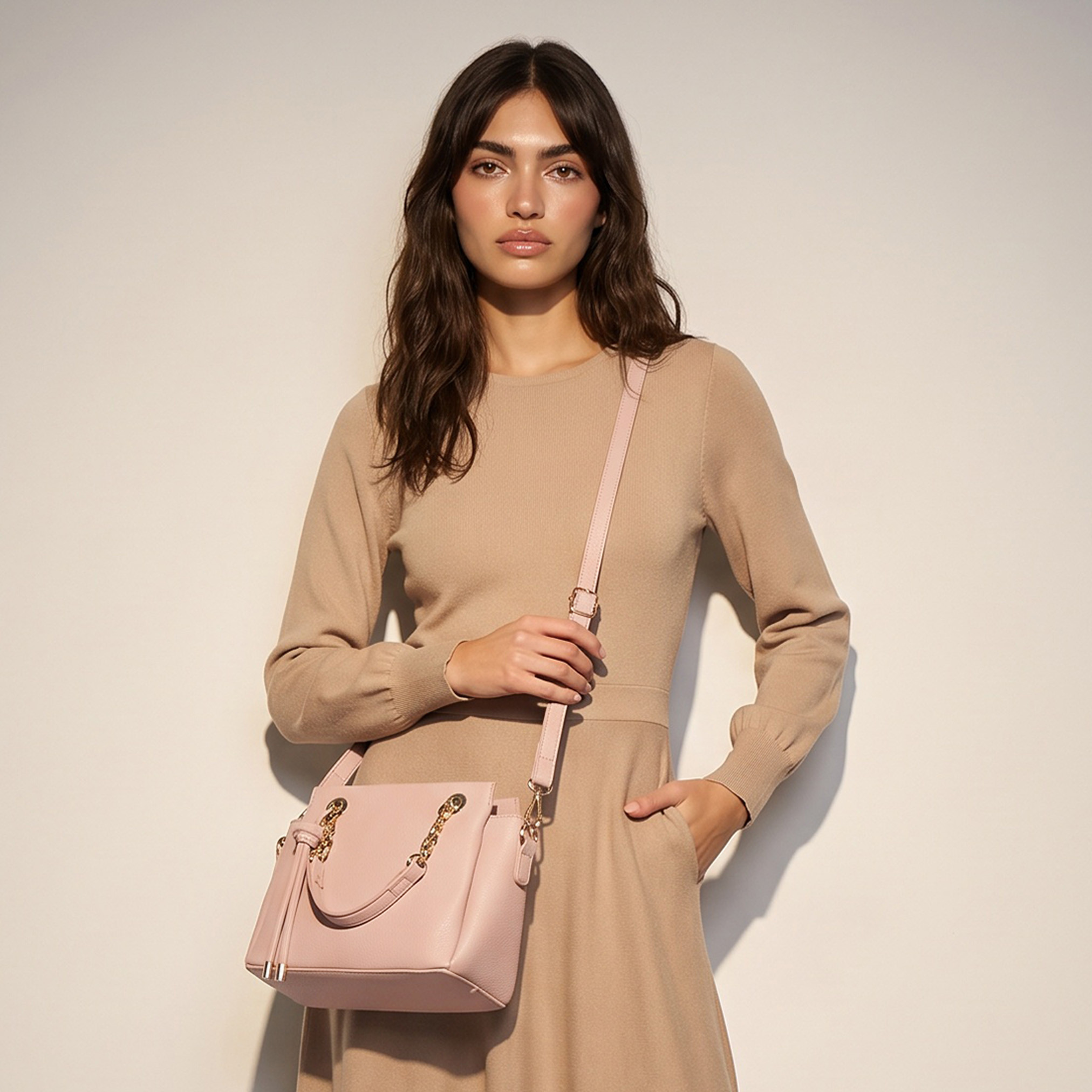 شنطة توتي بارزة الملمس بحزام قابل للفصل من ساشا-women-bagsandwallets-handbags-image-2