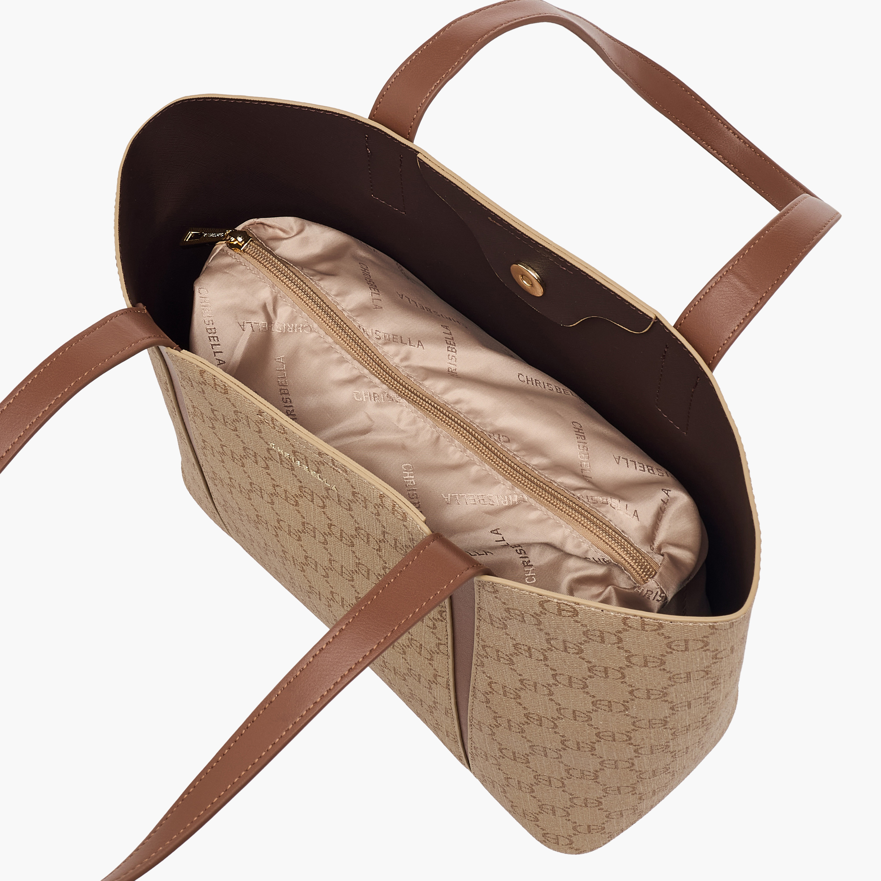 Chrisbella Monogram Print Tote Bag with Pouch-women-bagsandwallets-handbags-image-10
