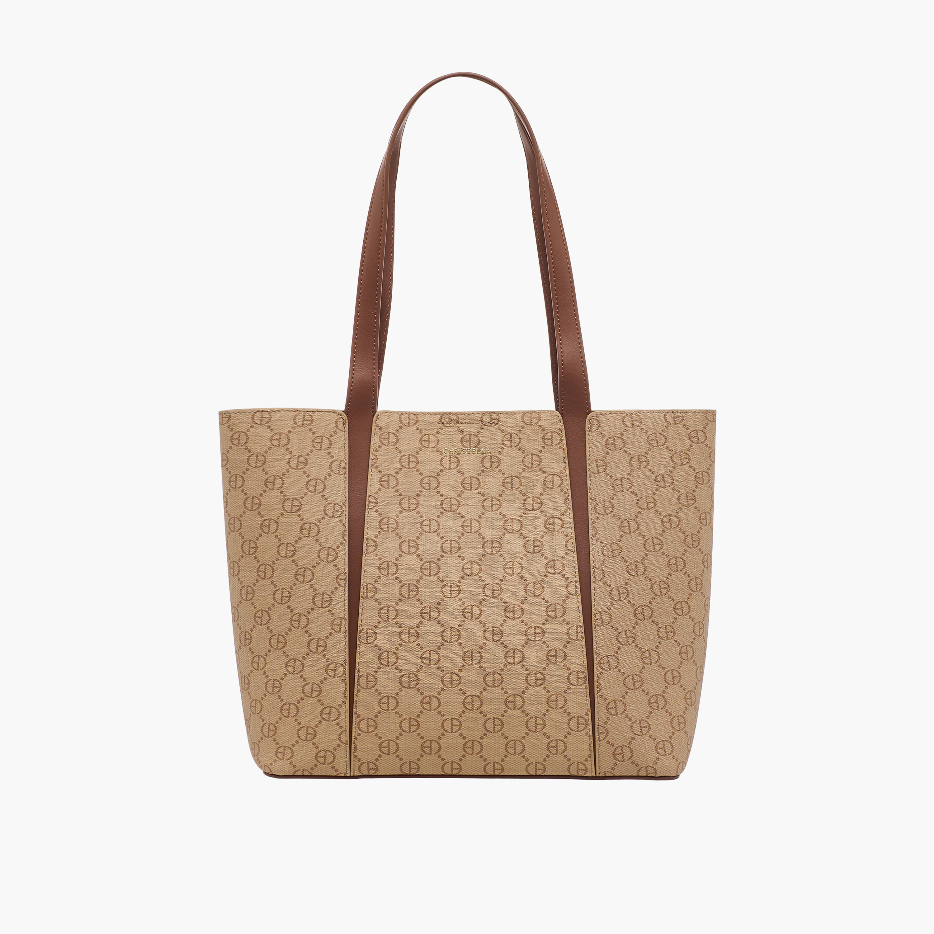 Chrisbella Monogram Print Tote Bag with Pouch-women-bagsandwallets-handbags-image-3