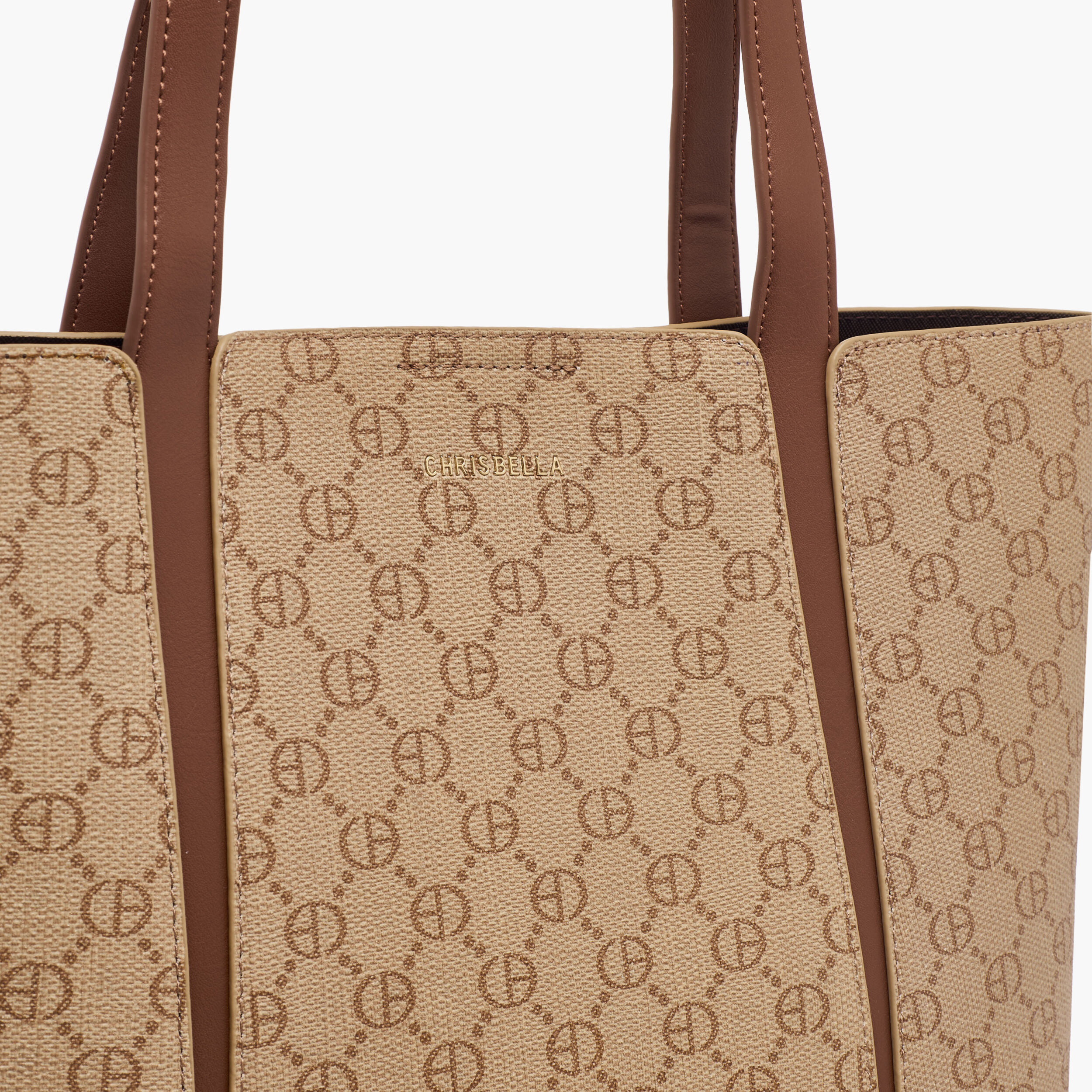Chrisbella Monogram Print Tote Bag with Pouch-women-bagsandwallets-handbags-image-7