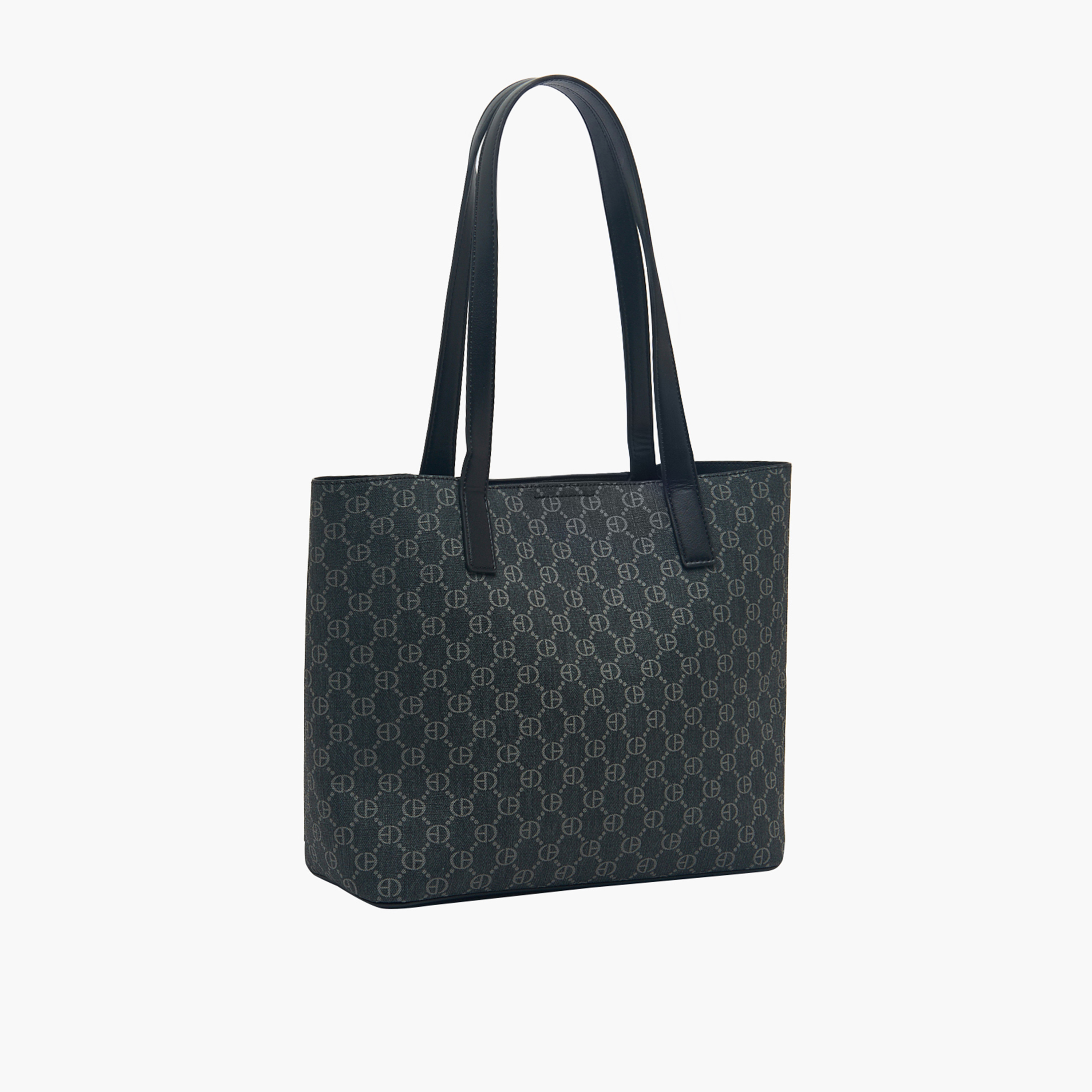 Chrisbella Monogram Print Tote Bag with Pouch-women-bagsandwallets-handbags-image-3
