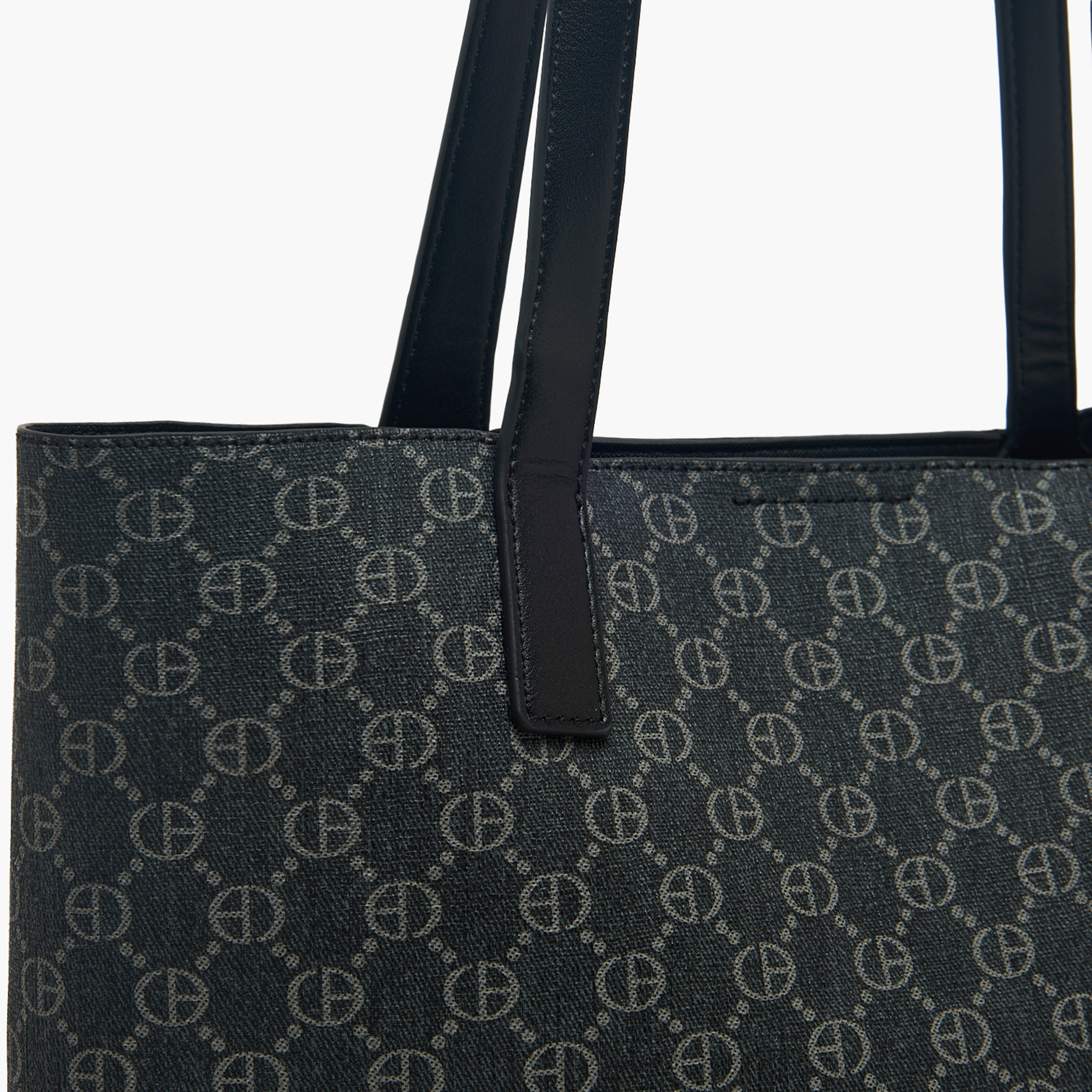 Chrisbella Monogram Print Tote Bag with Pouch-women-bagsandwallets-handbags-image-5