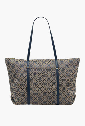 شنطة توت بسحاب إغلاق وطبعات مونوجرام من كريسبيلا-women-bagsandwallets-handbags-image-1