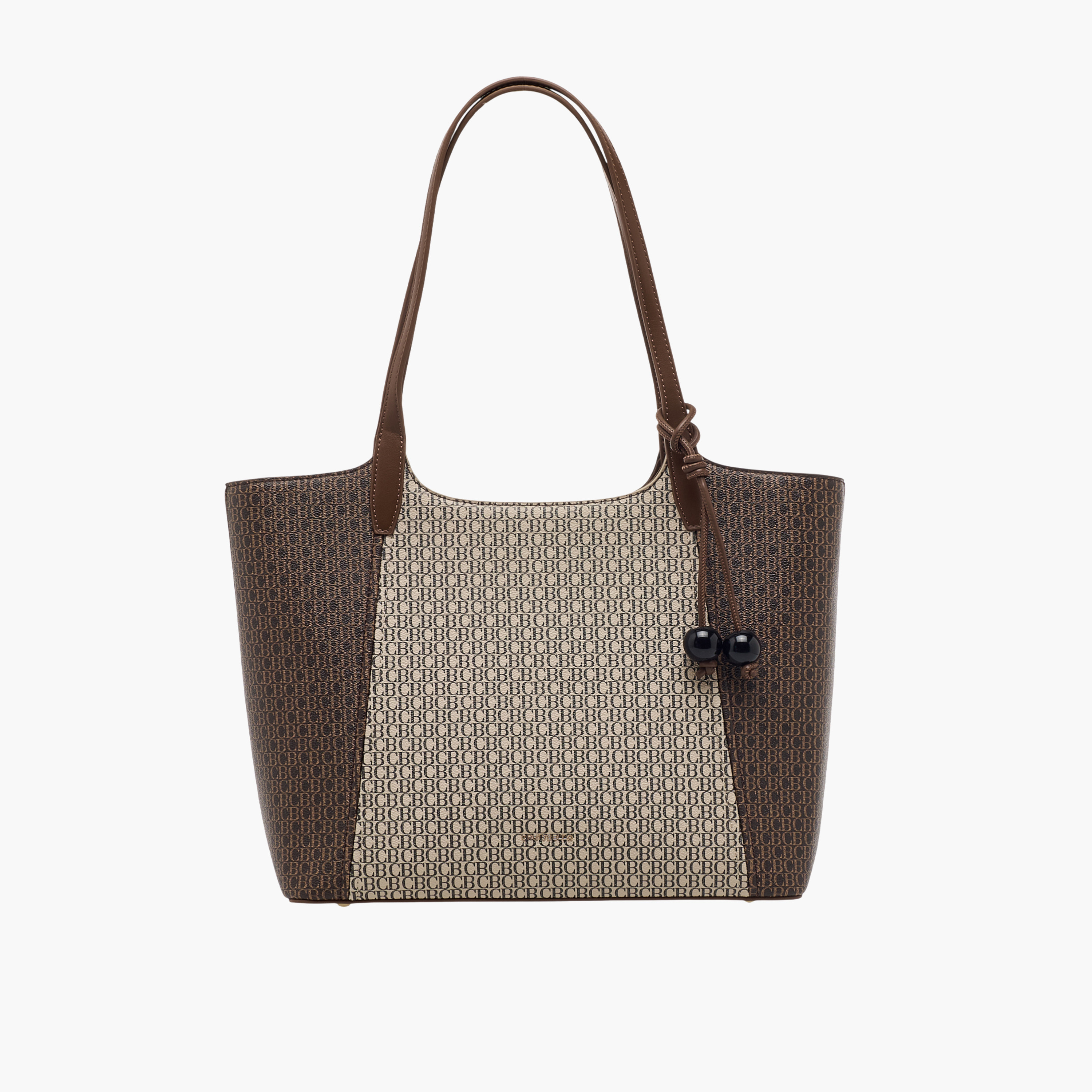 Chrisbella Monogram Print Tote Bag with Pouch-women-bagsandwallets-handbags-image-2