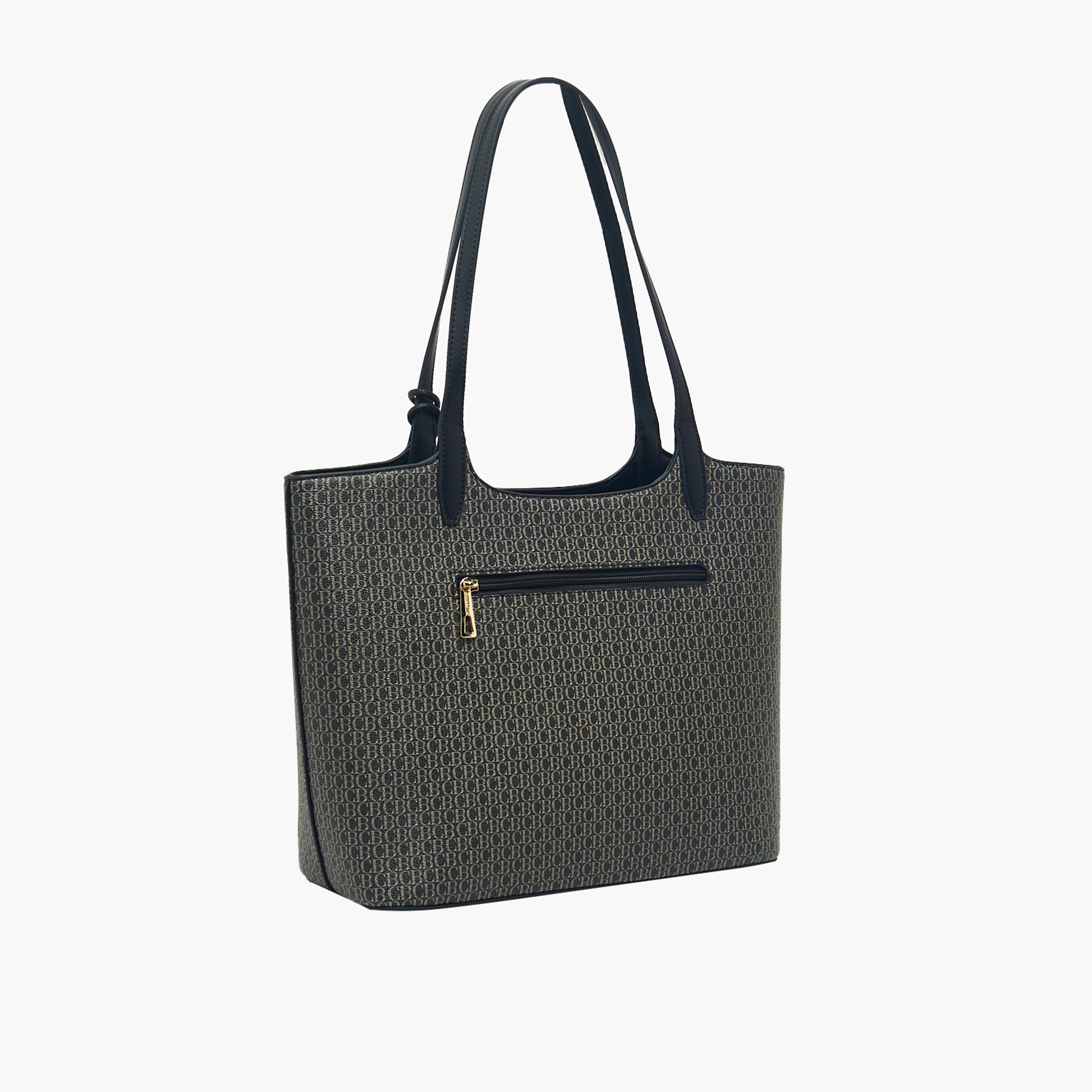 Chrisbella Monogram Print Tote Bag with Pouch-women-bagsandwallets-handbags-image-10