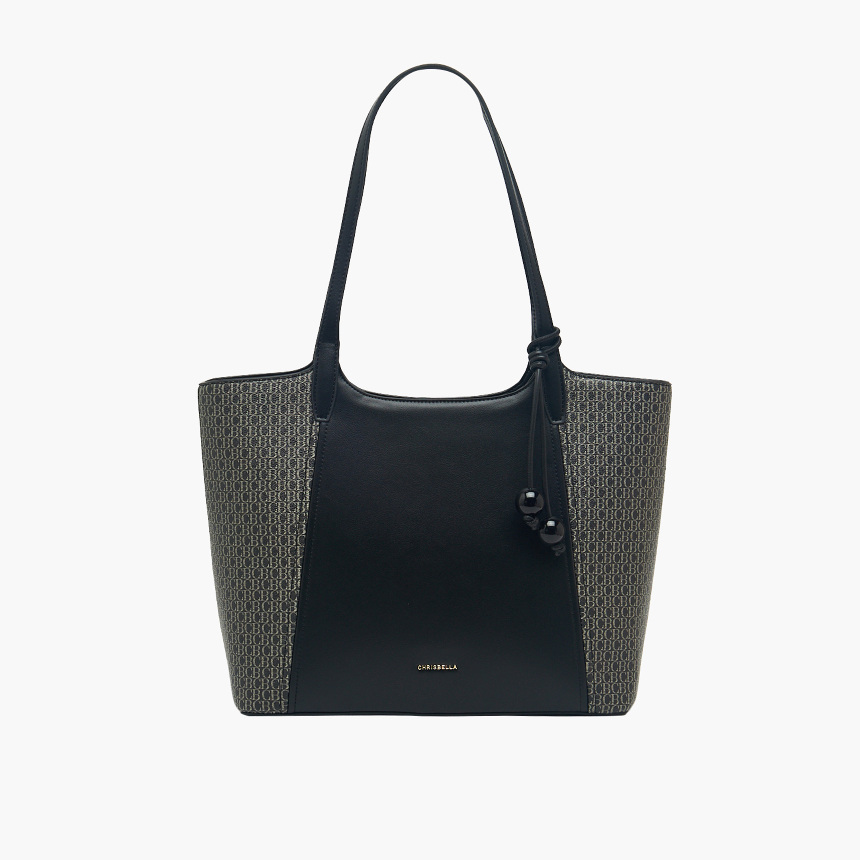 Chrisbella Monogram Print Tote Bag with Pouch-women-bagsandwallets-handbags-image-3