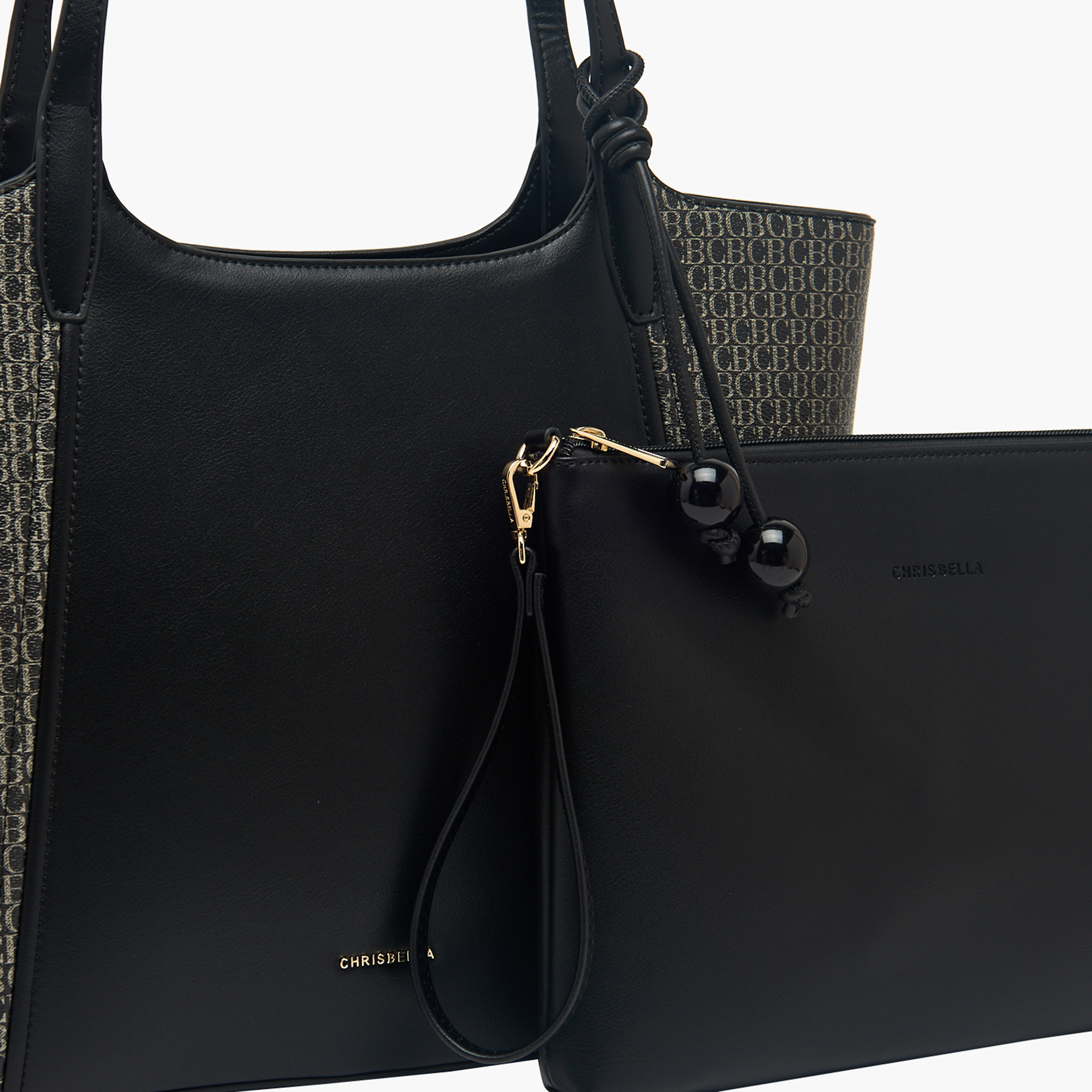 Chrisbella Monogram Print Tote Bag with Pouch-women-bagsandwallets-handbags-image-8