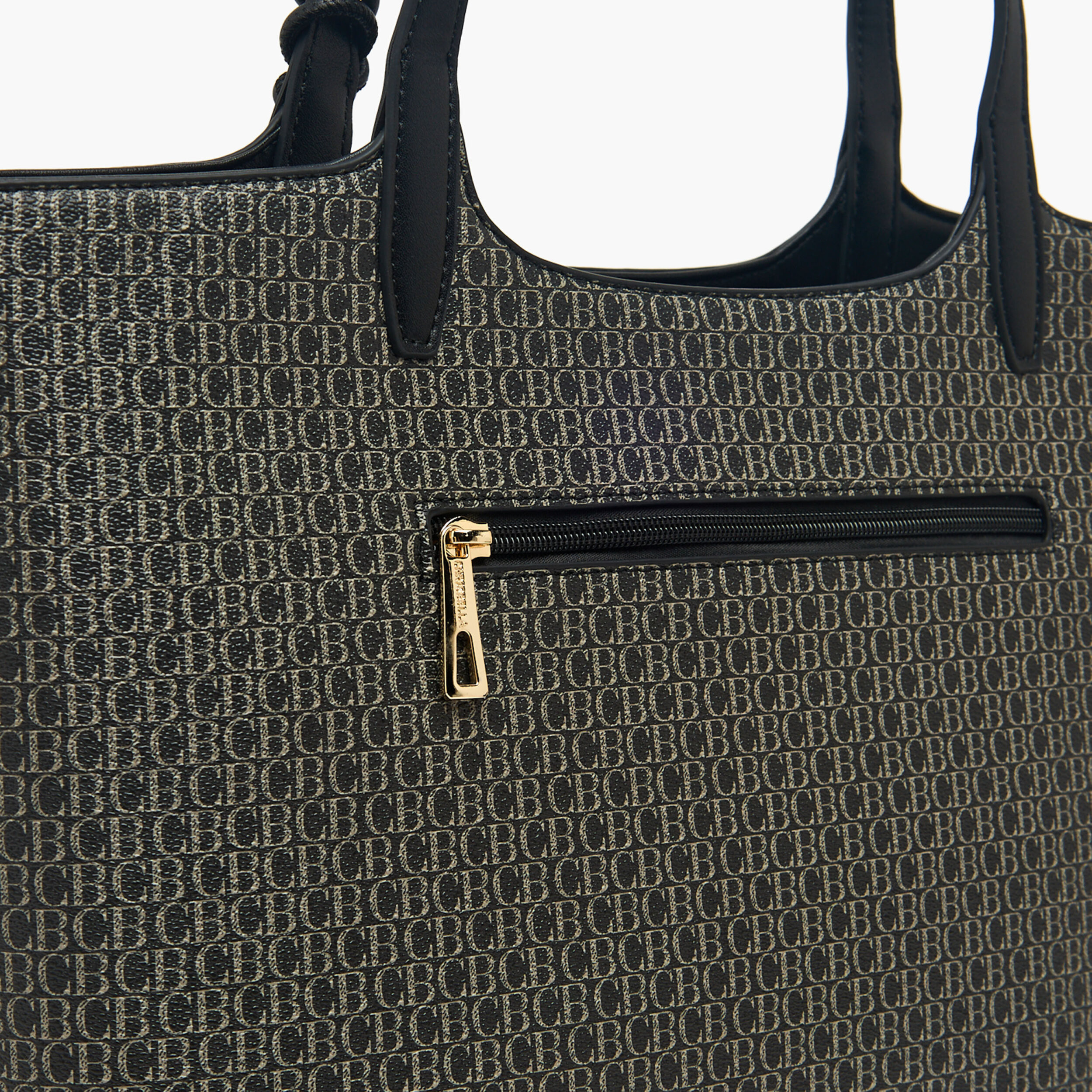 Chrisbella Monogram Print Tote Bag with Pouch-women-bagsandwallets-handbags-image-9