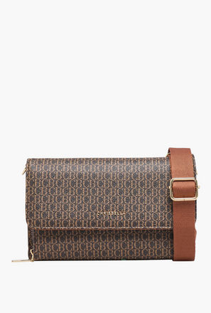 شنطة كروس بودي بطبعات مونوجرام وبحزام قابل للفصل من كريسبيلا-women-bagsandwallets-handbags-image-1