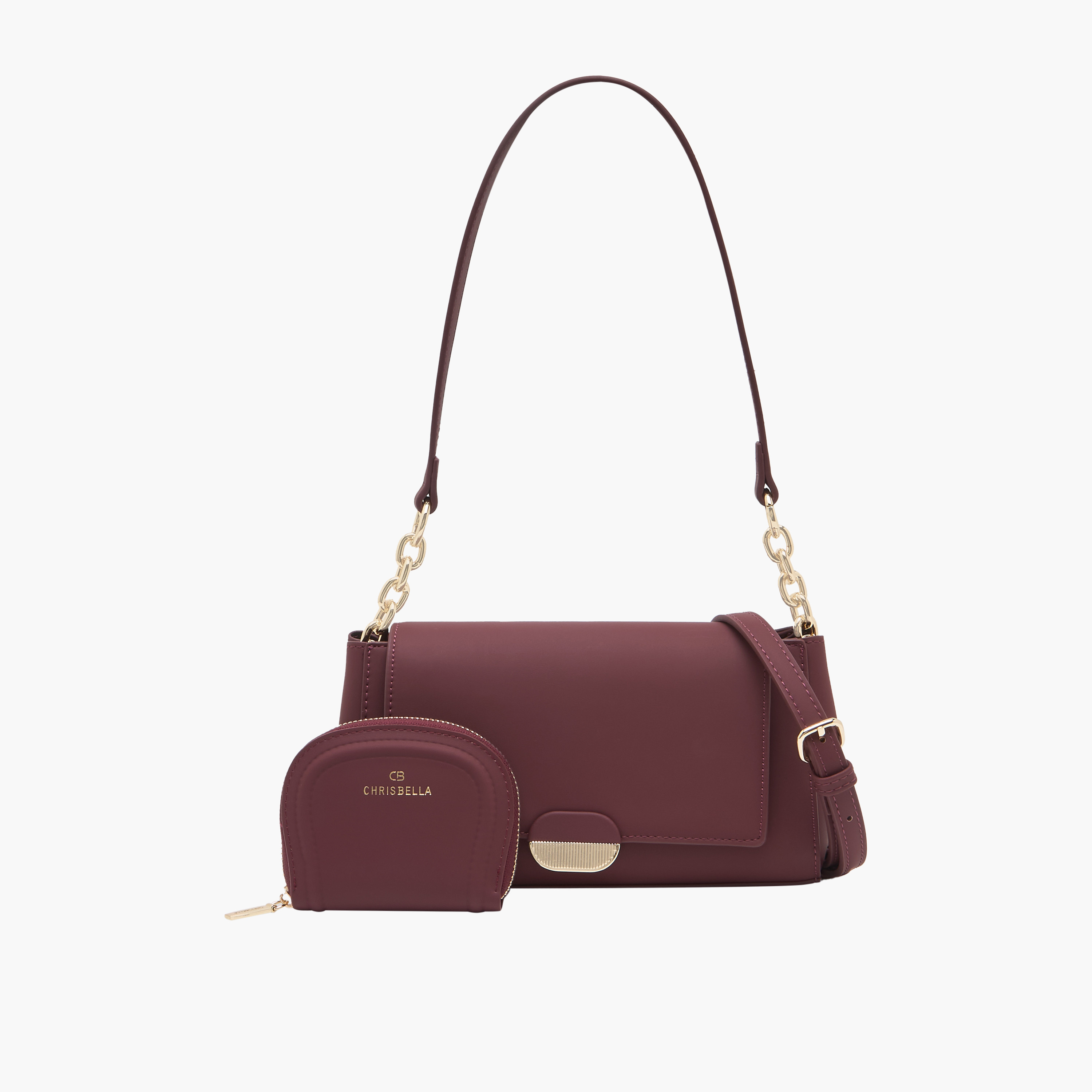 Chrisbella Solid Crossbody Bag with Pouch-women-bagsandwallets-handbags-image-1
