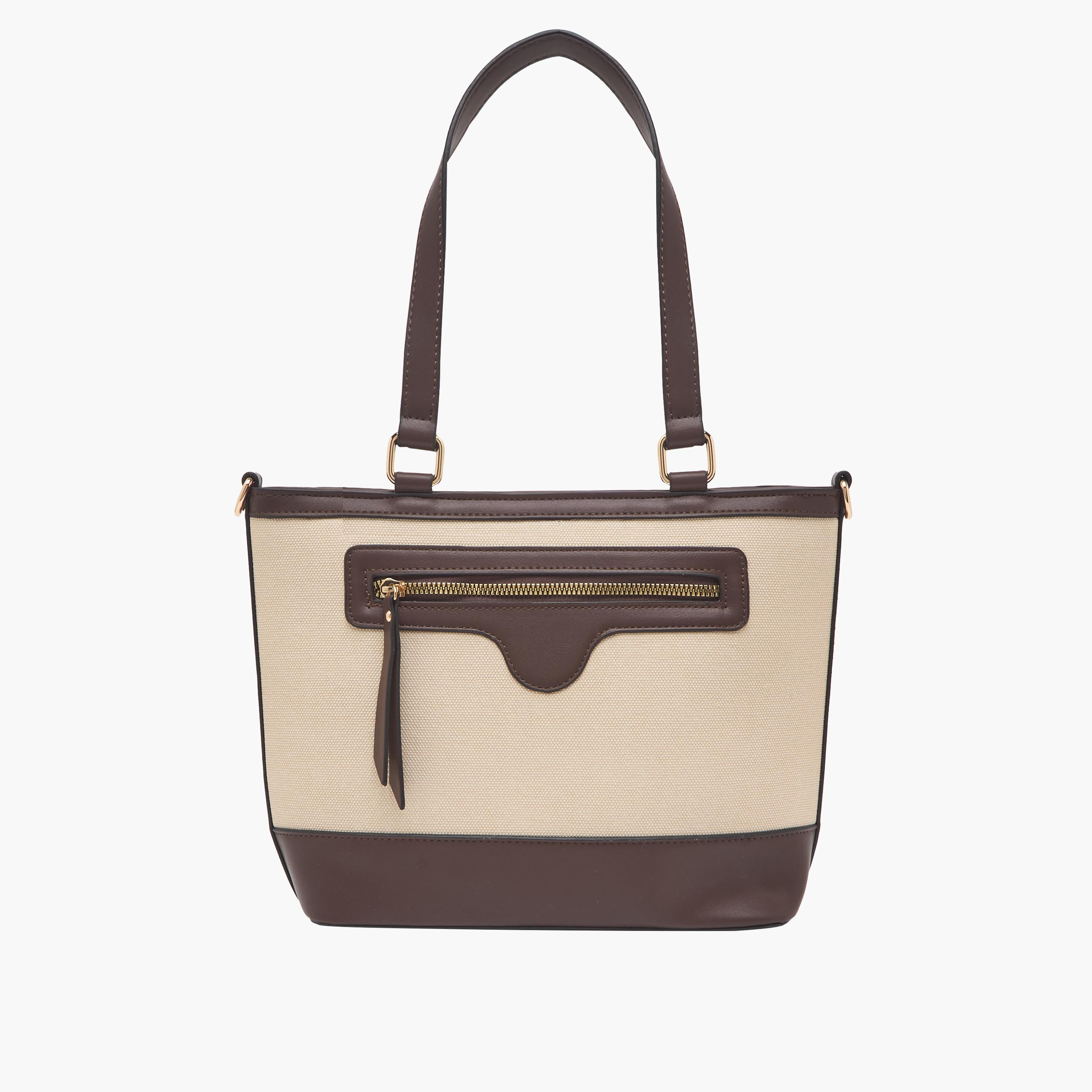 Sasha Textured Tote Bag with Detachable Strap-women-bagsandwallets-handbags-image-1
