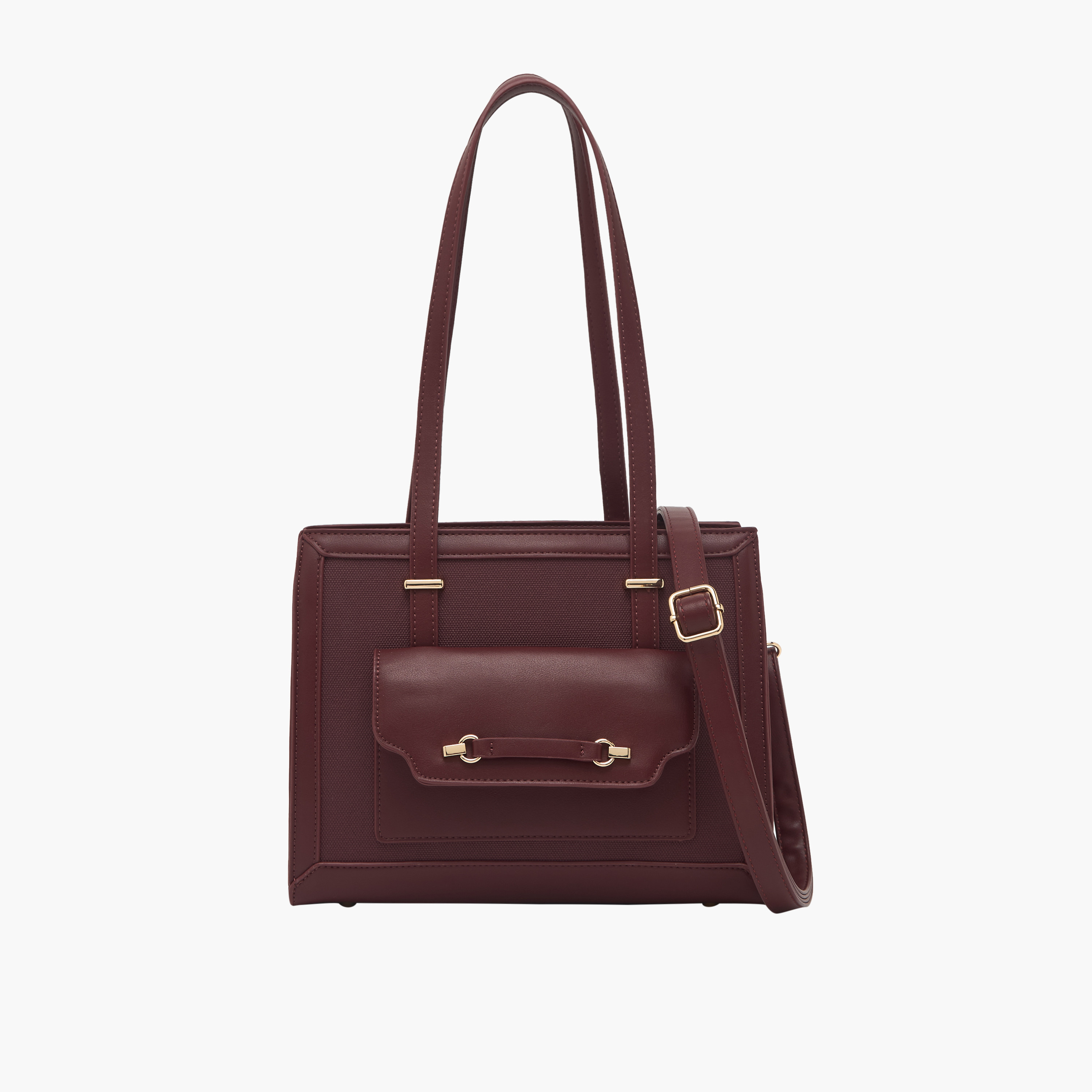 شنطة توت بارزة الملمس بحزام قابل للفصل من ساشا-women-bagsandwallets-handbags-image-1
