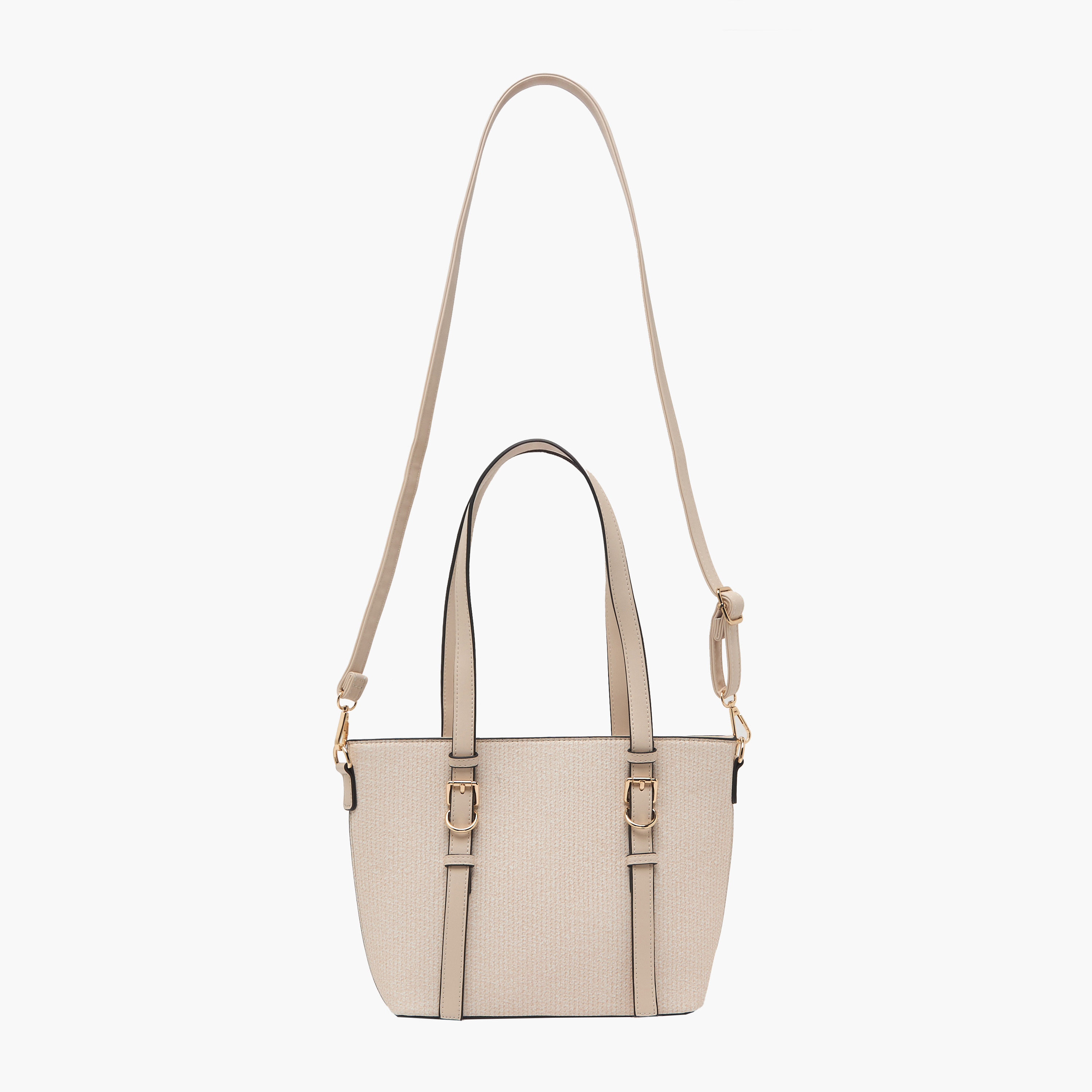 Sasha Textured Tote Bag with Double Handles-women-bagsandwallets-handbags-image-2