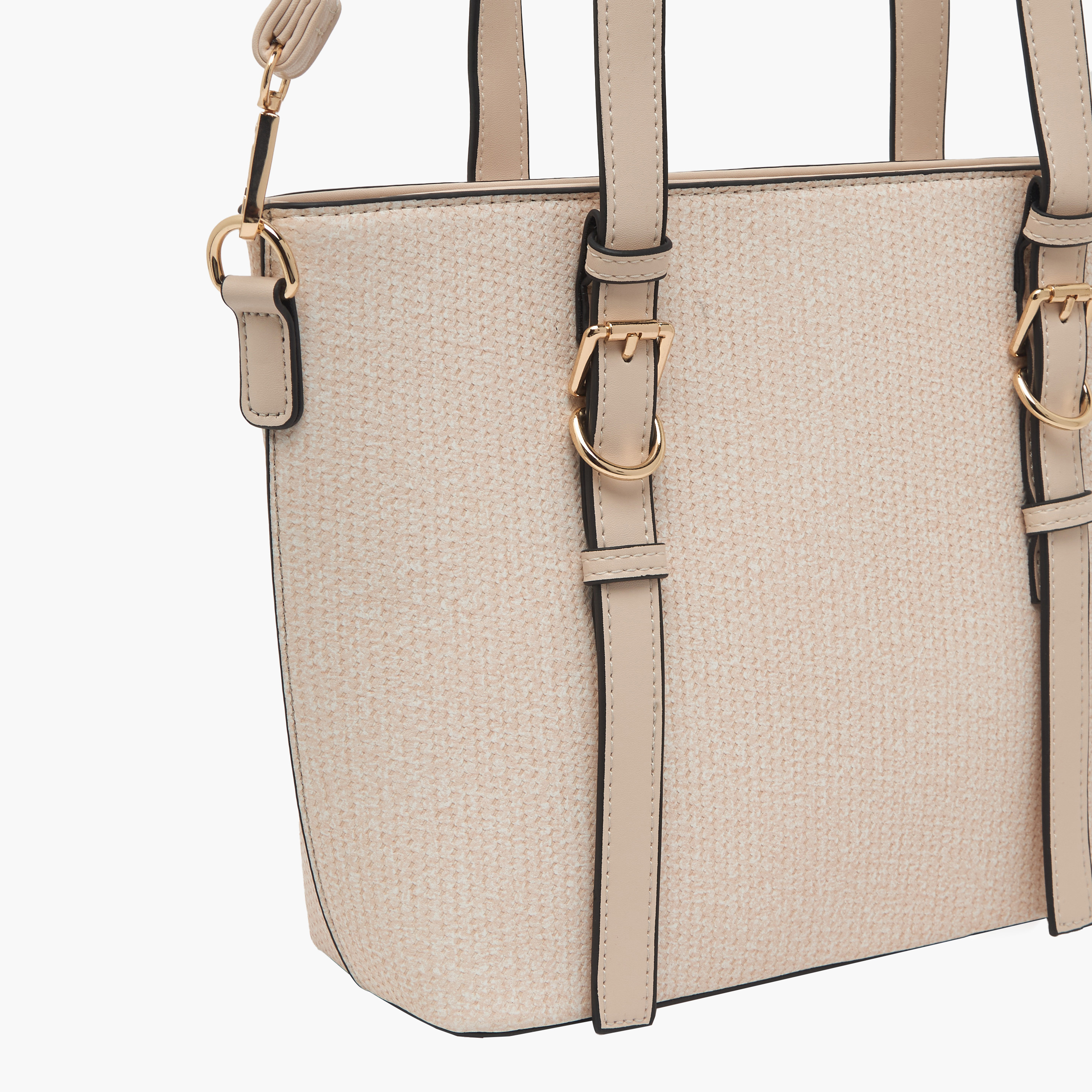 Sasha Textured Tote Bag with Double Handles-women-bagsandwallets-handbags-image-4