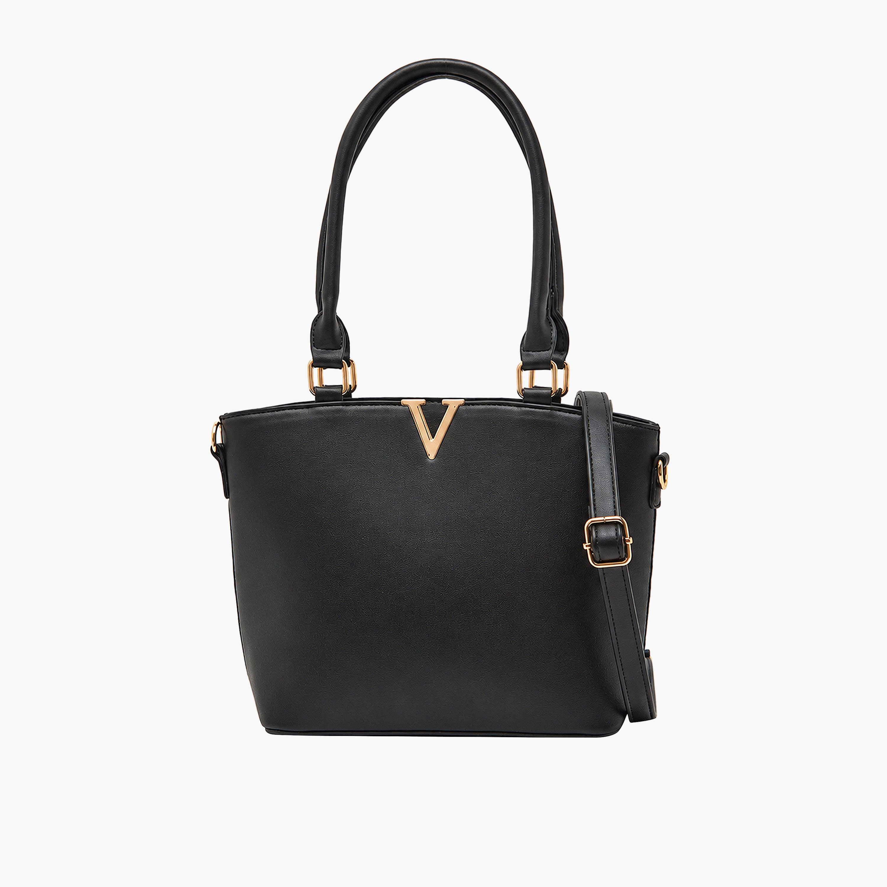 Sasha Metallic Accent Tote Bag with Shoulder Strap-women-bagsandwallets-handbags-image-1