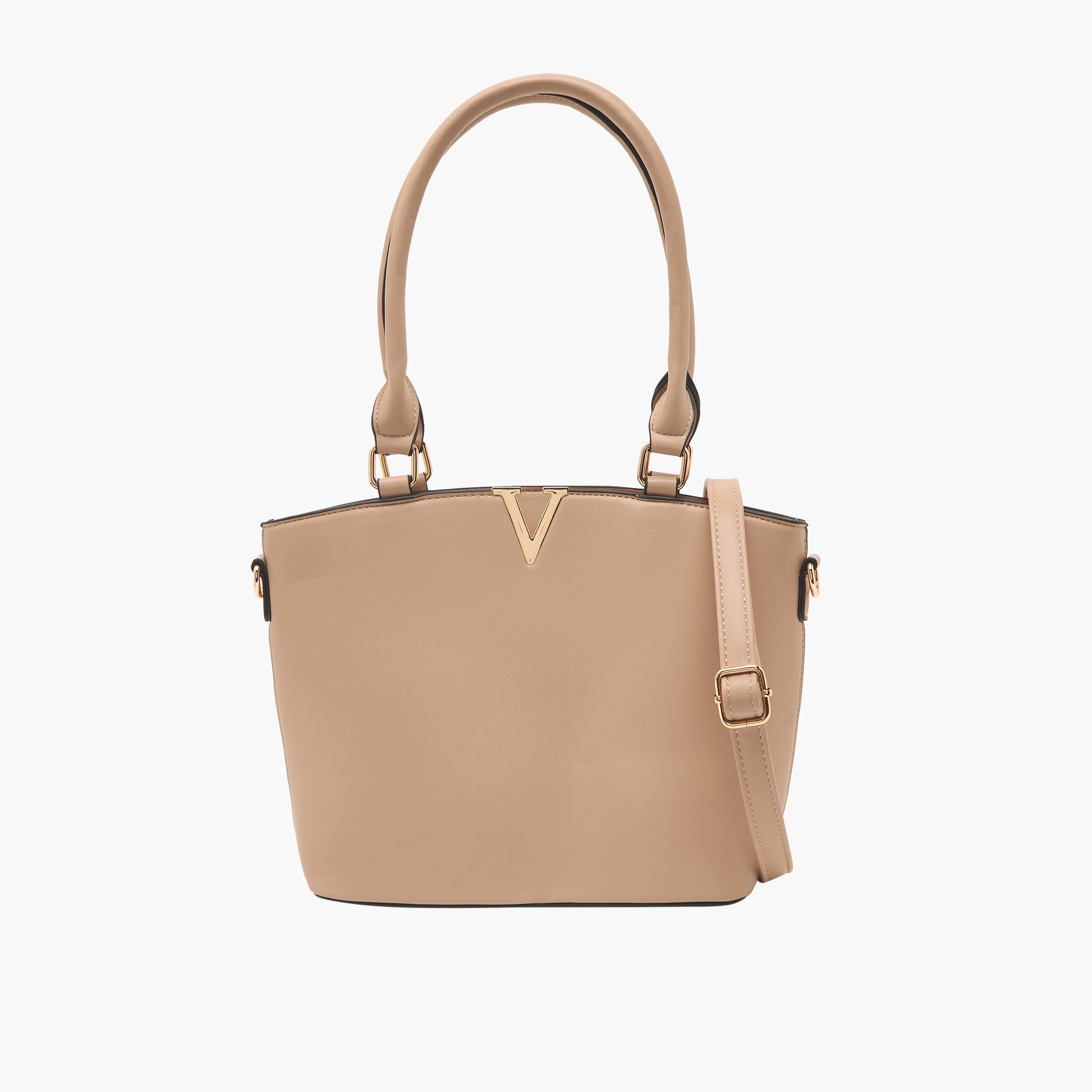 Sasha Metallic Accent Tote Bag with Shoulder Strap-women-bagsandwallets-handbags-image-1
