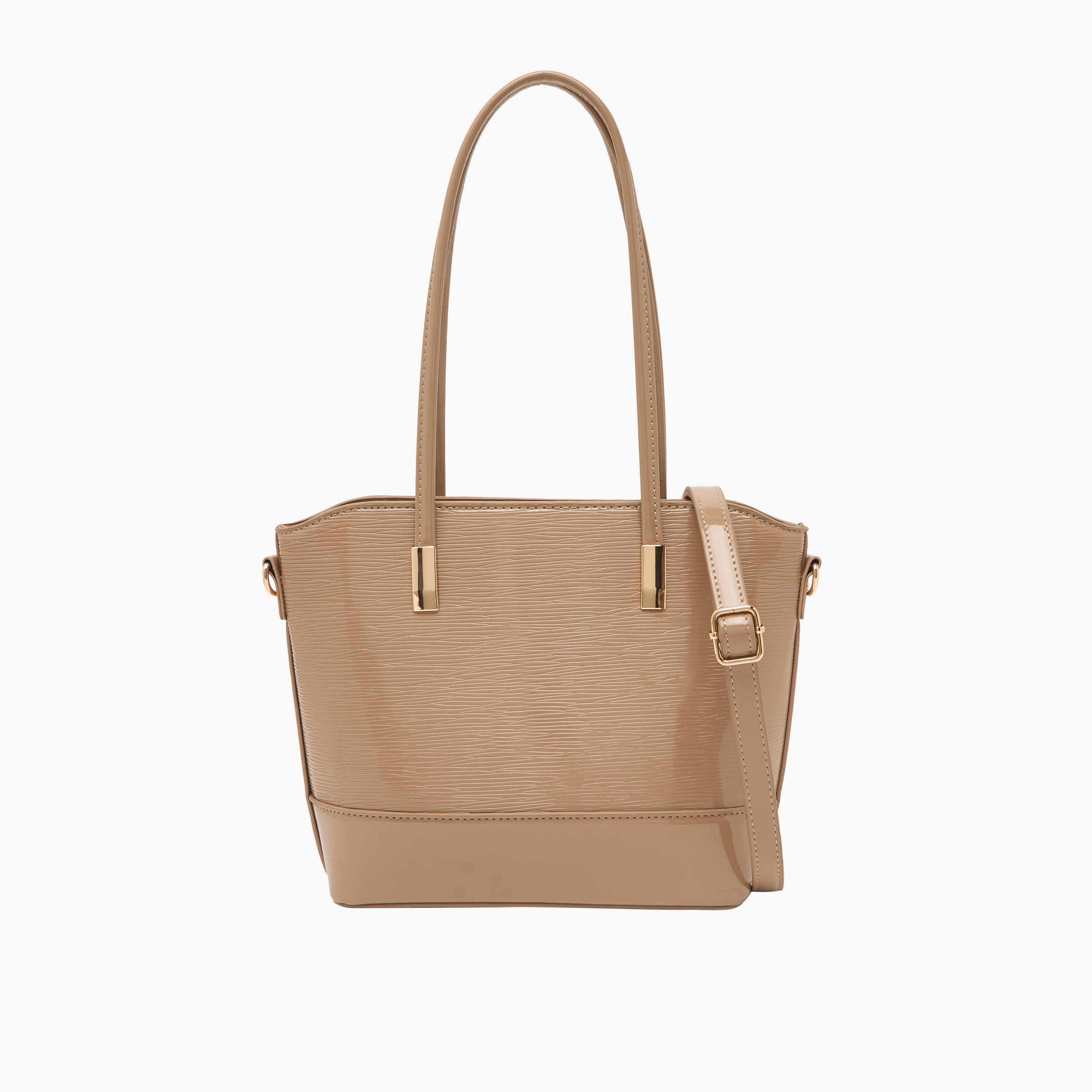 Sasha Textured Tote Bag with Detachable Strap-women-bagsandwallets-handbags-image-1