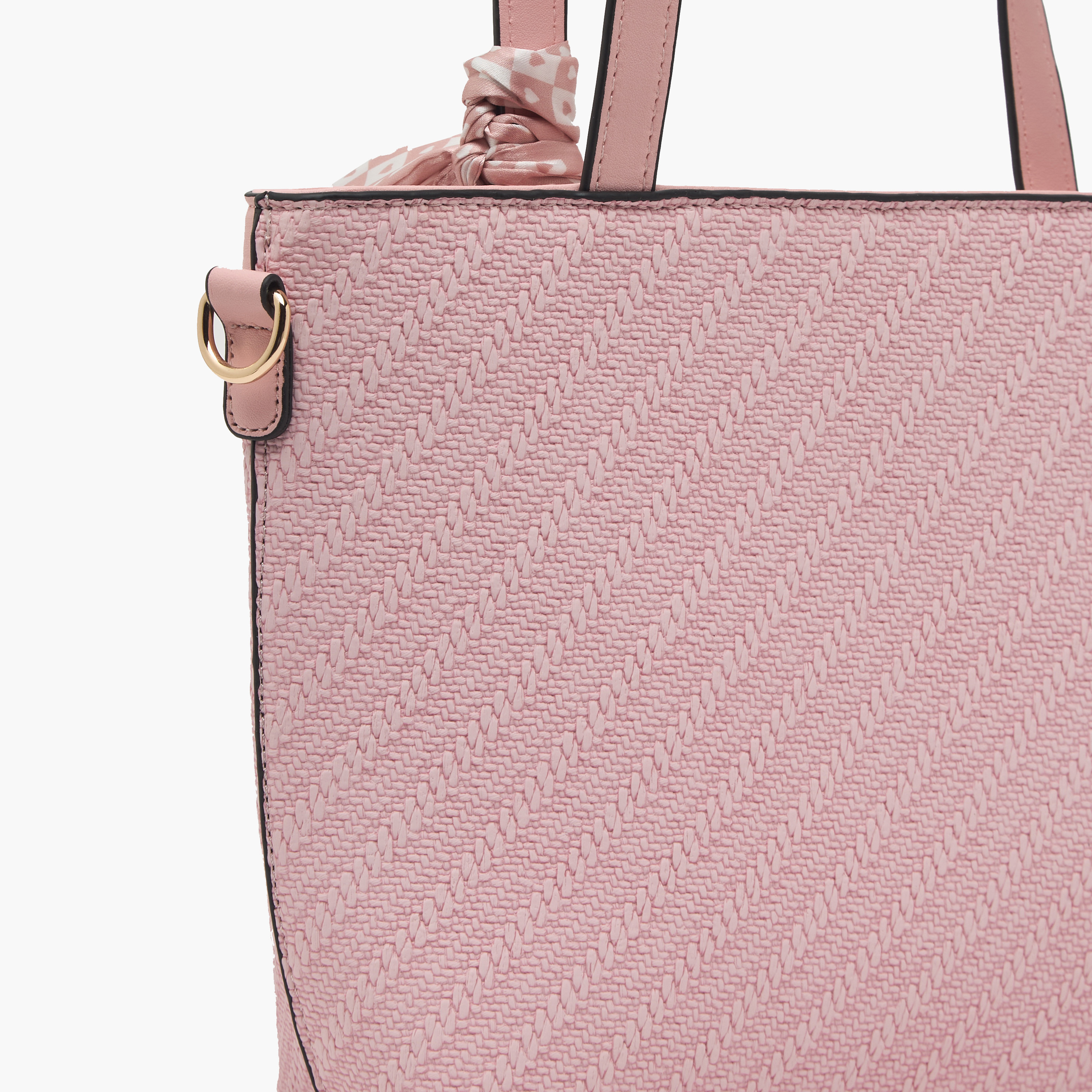 Sasha Textured Tote Bag with Scarf Accent-women-bagsandwallets-handbags-image-6