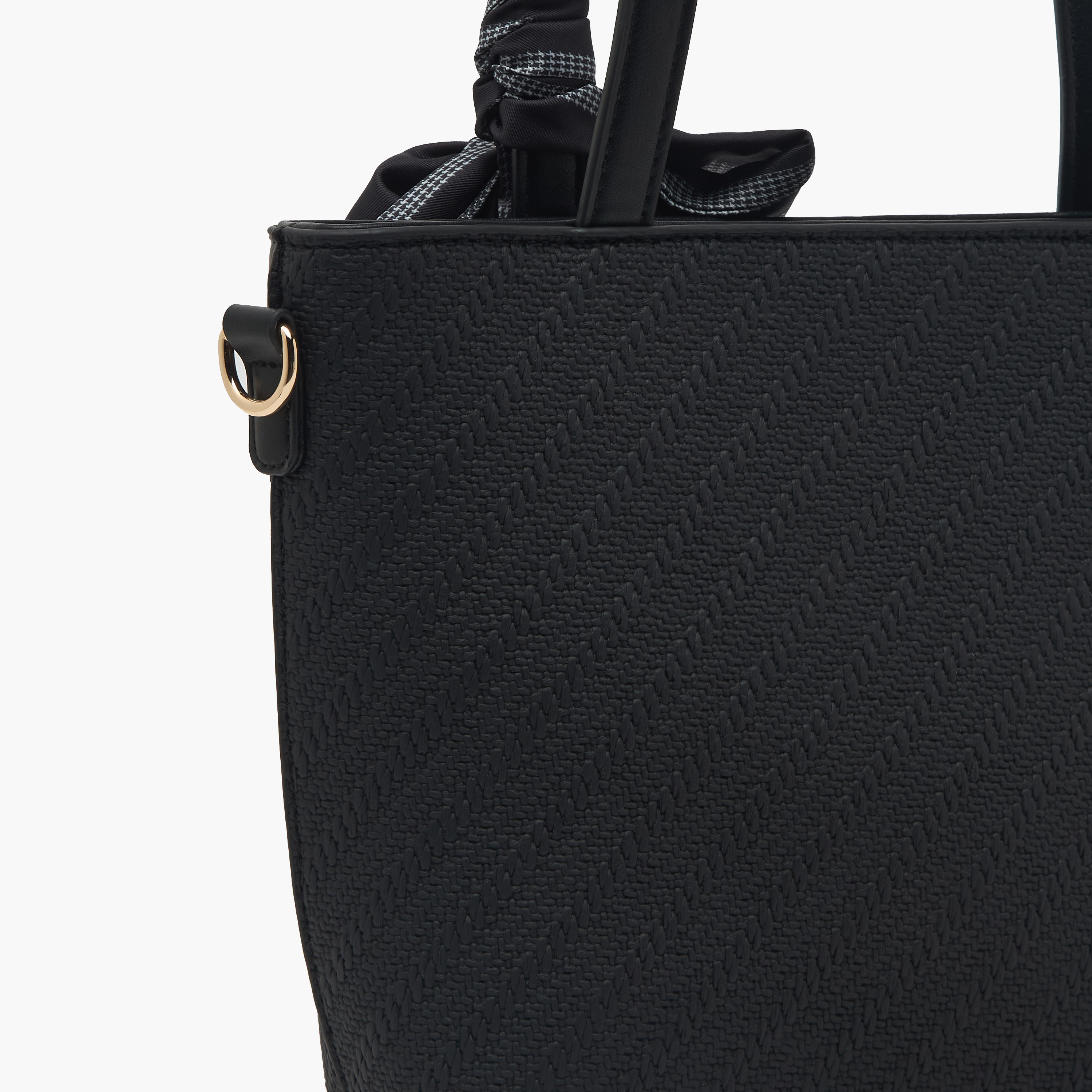 Sasha Textured Tote Bag with Scarf Accent-women-bagsandwallets-handbags-image-5