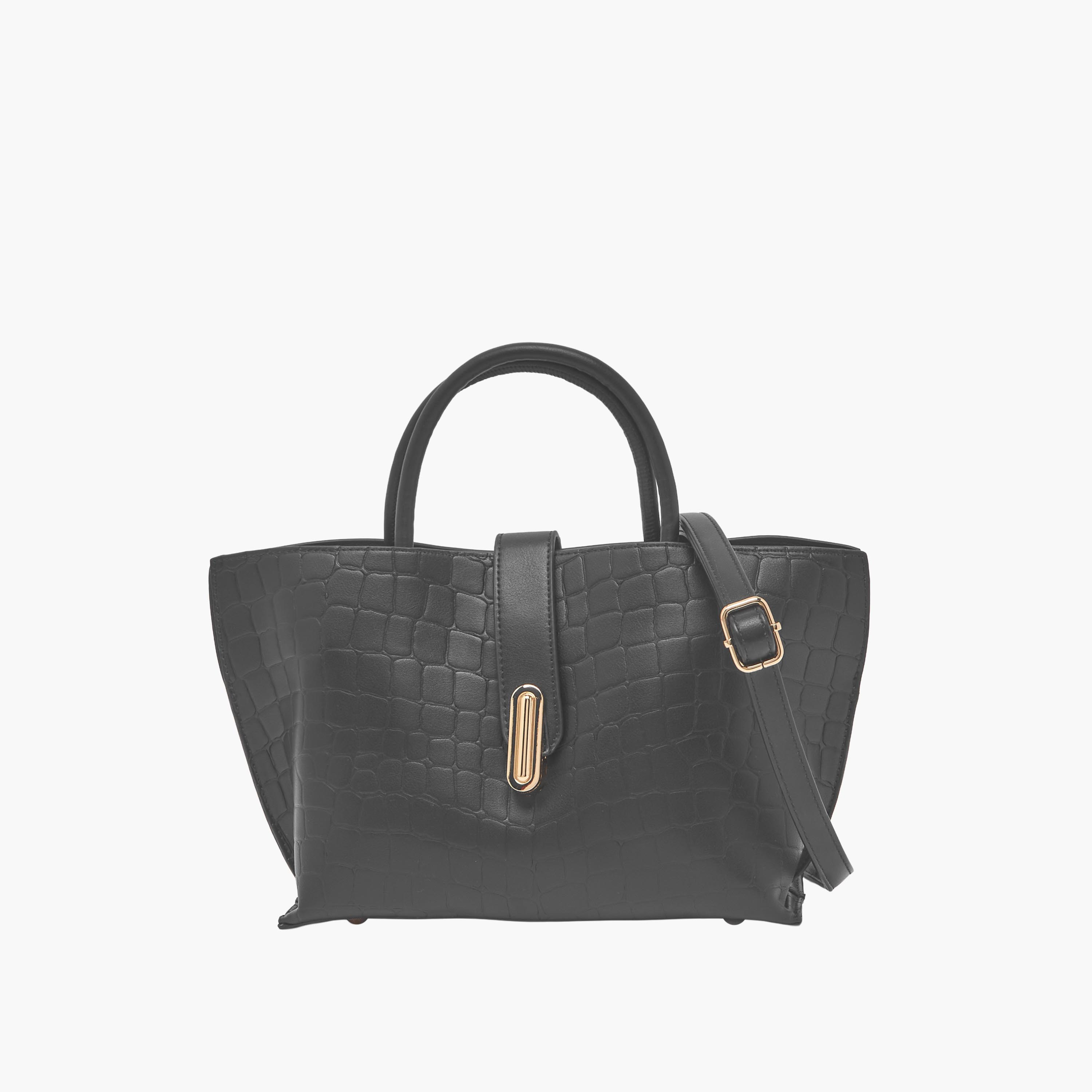 Sasha Textured Tote Bag with Detachable Strap-women-bagsandwallets-handbags-image-1