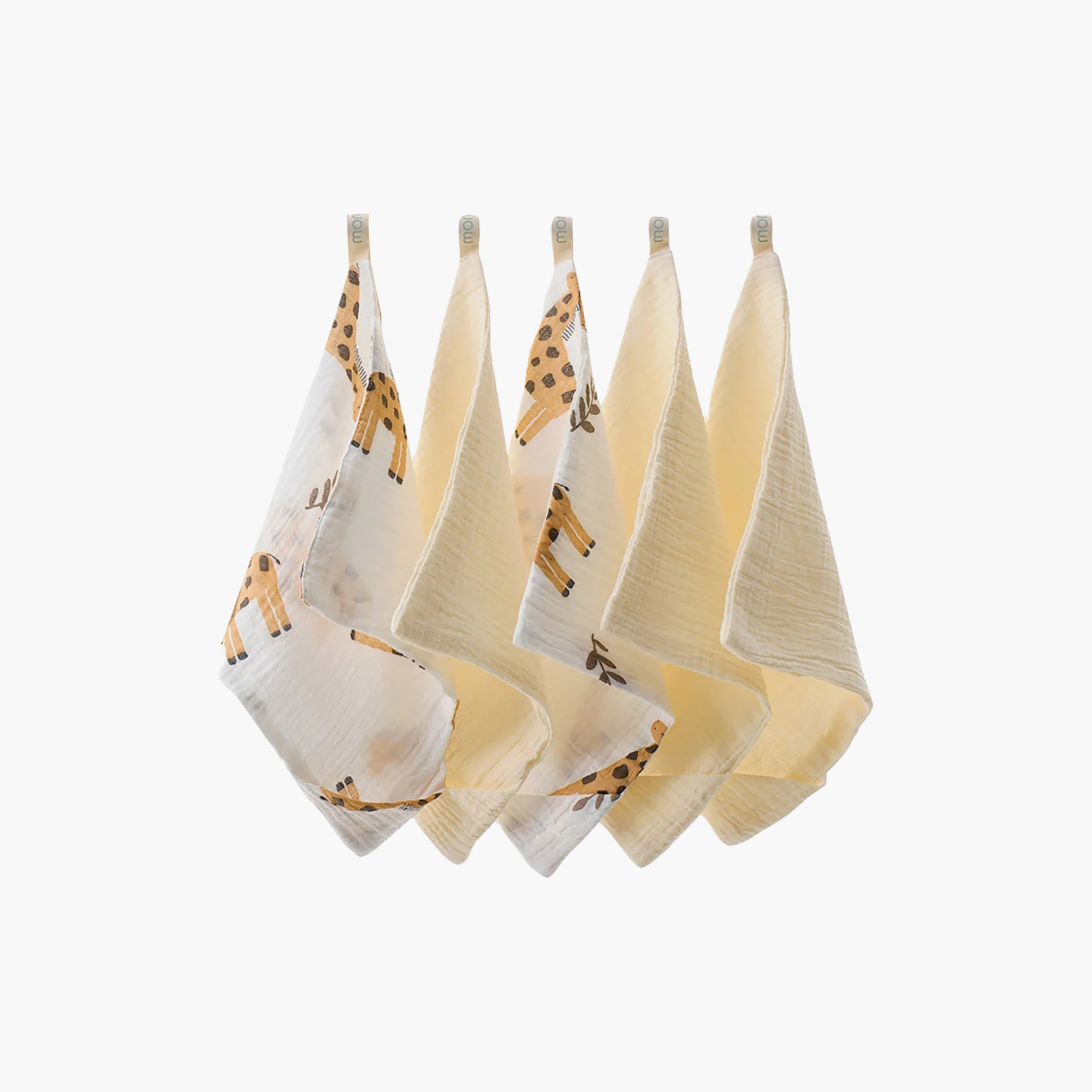طقم مناشف غسيل قطنية للأطفال من مامكوزي - 5 قطع-baby-bathandcare-towels-image-1