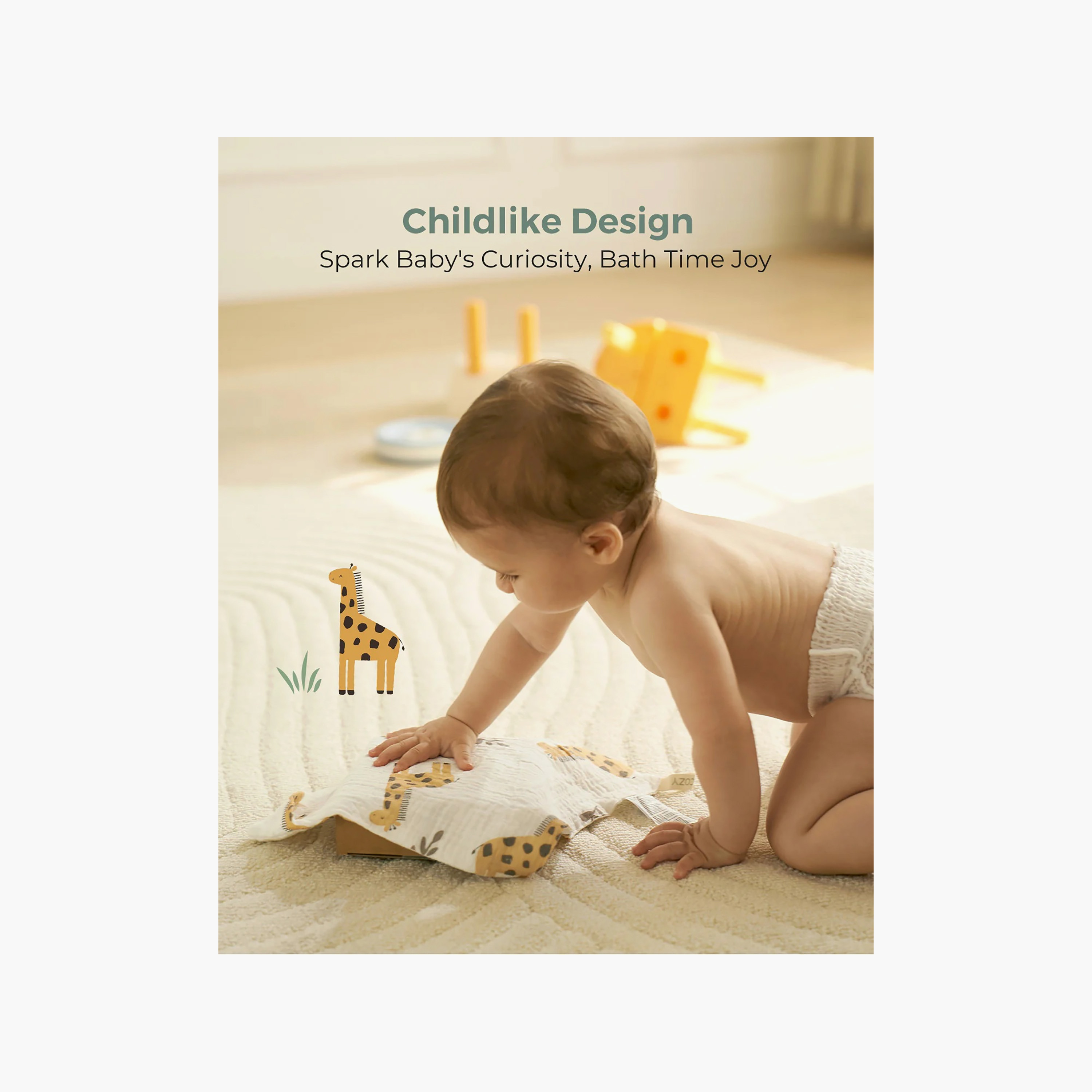طقم مناشف غسيل قطنية للأطفال من مامكوزي - 5 قطع-baby-bathandcare-towels-image-6