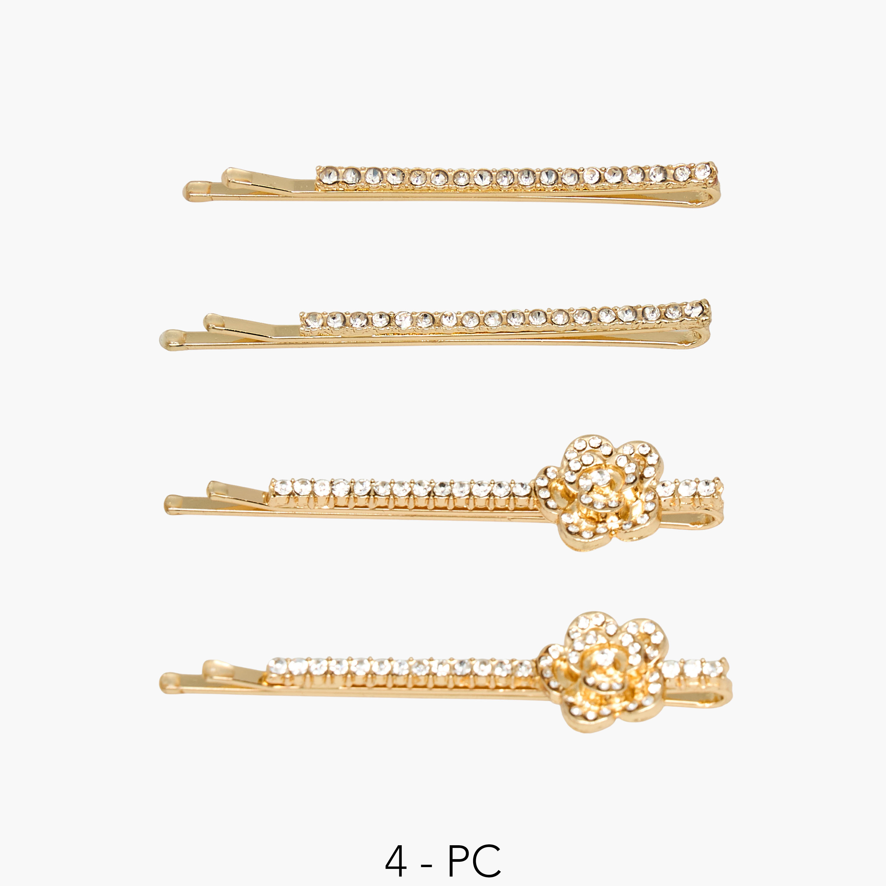 طقم دبابيس شعر مزينة 4 قطع-women-hairaccessories-clips-image-1