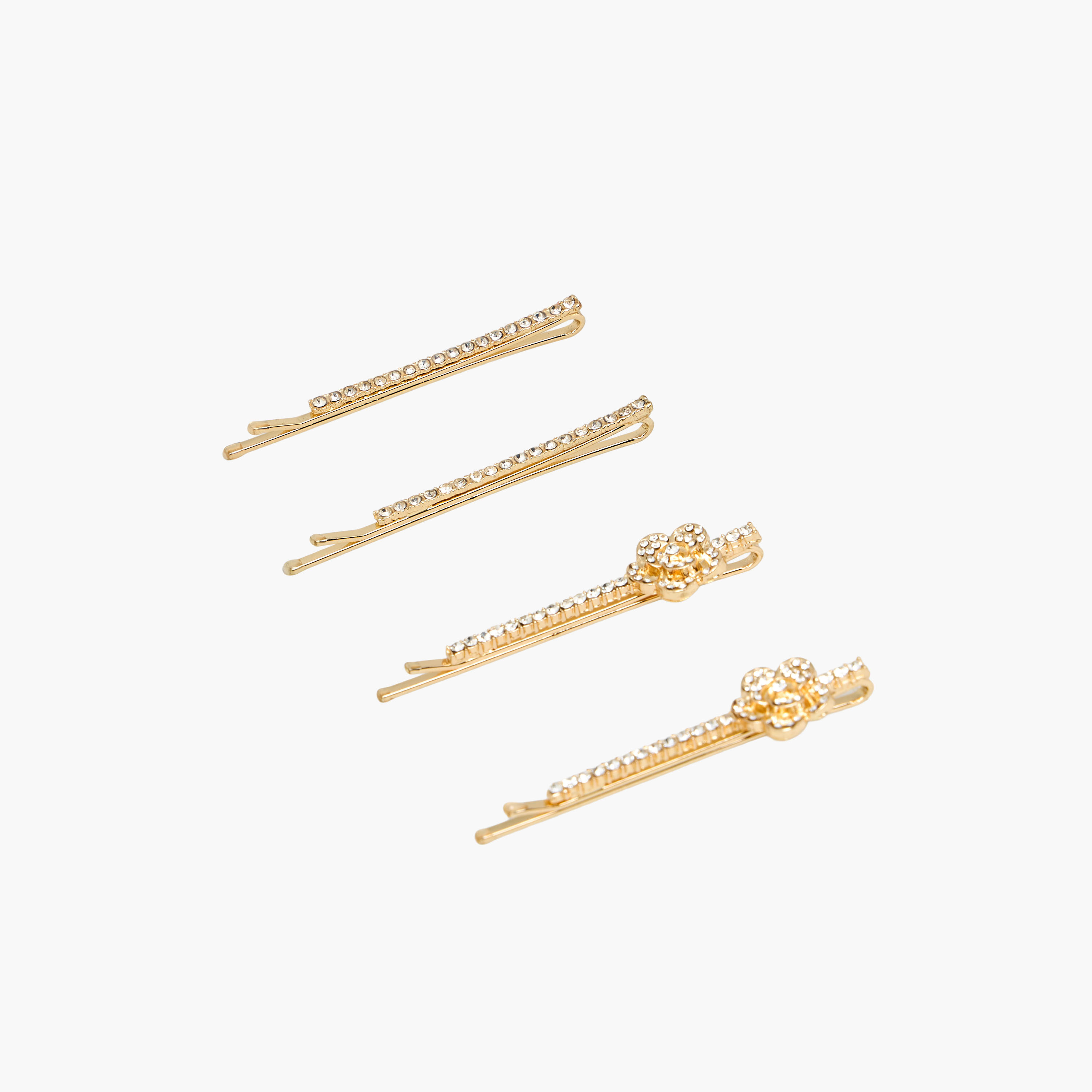 طقم دبابيس شعر مزينة 4 قطع-women-hairaccessories-clips-image-2