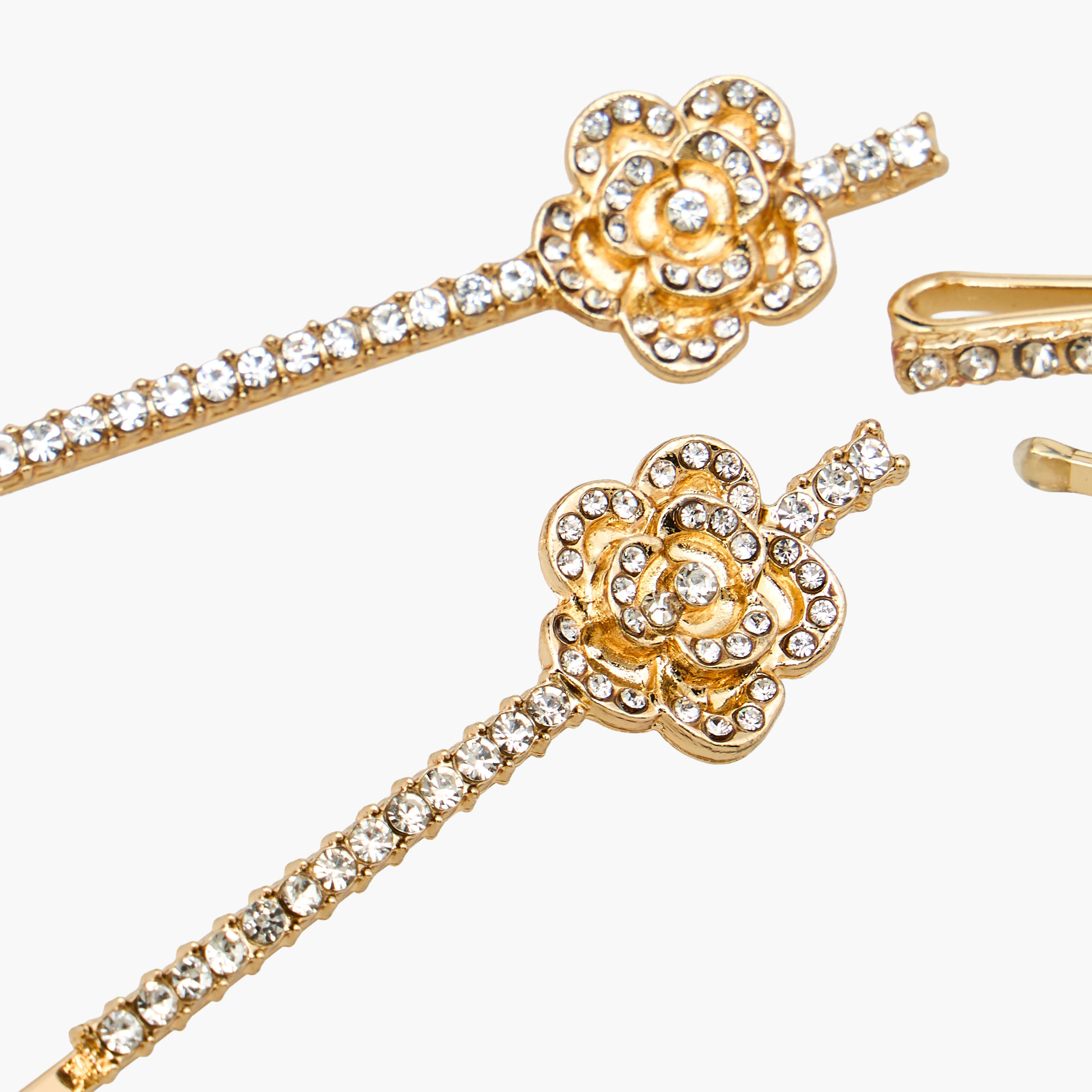 طقم دبابيس شعر مزينة 4 قطع-women-hairaccessories-clips-image-4