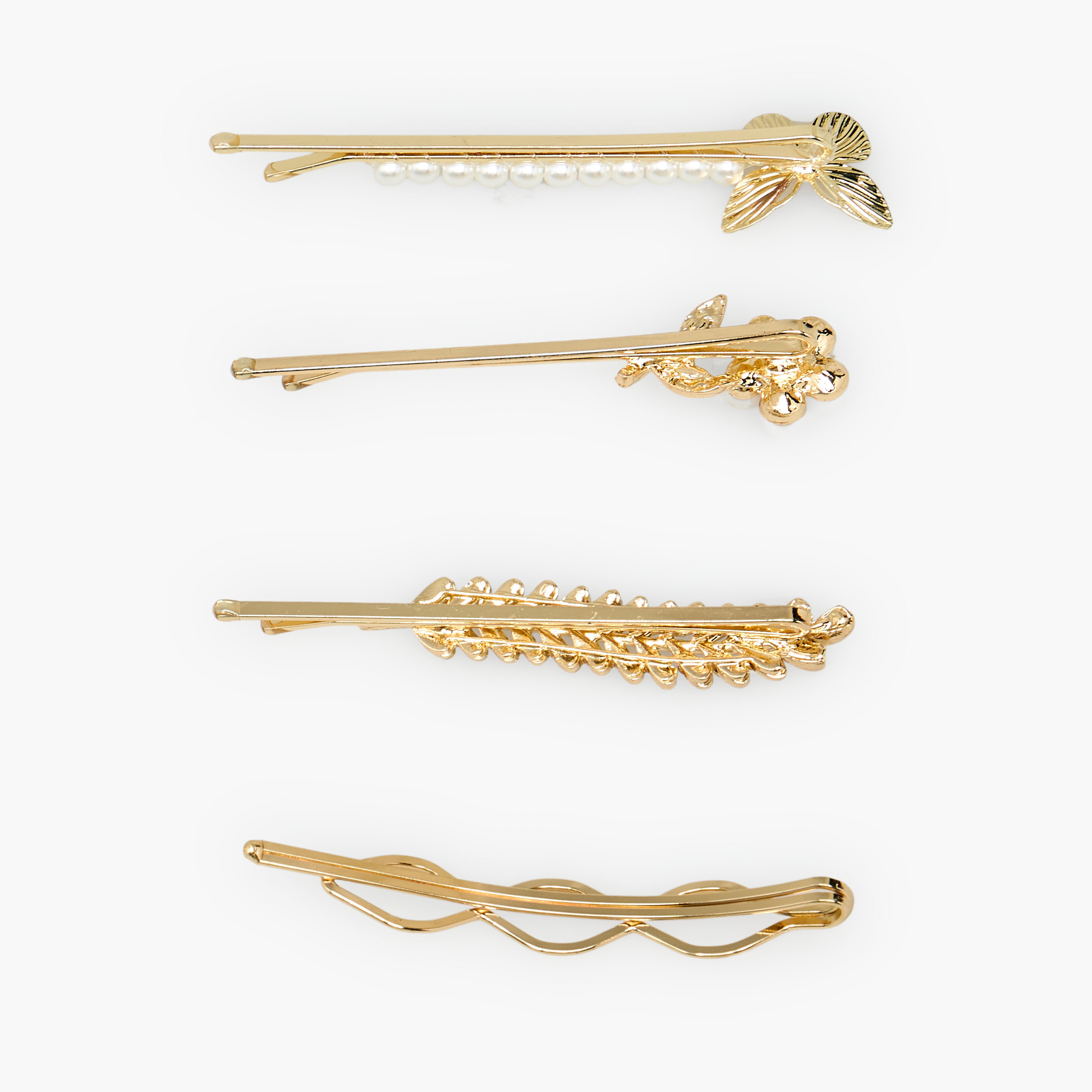 دبابيس شعر بتزيينات - عبوة من 4 قطع-women-hairaccessories-clips-image-3