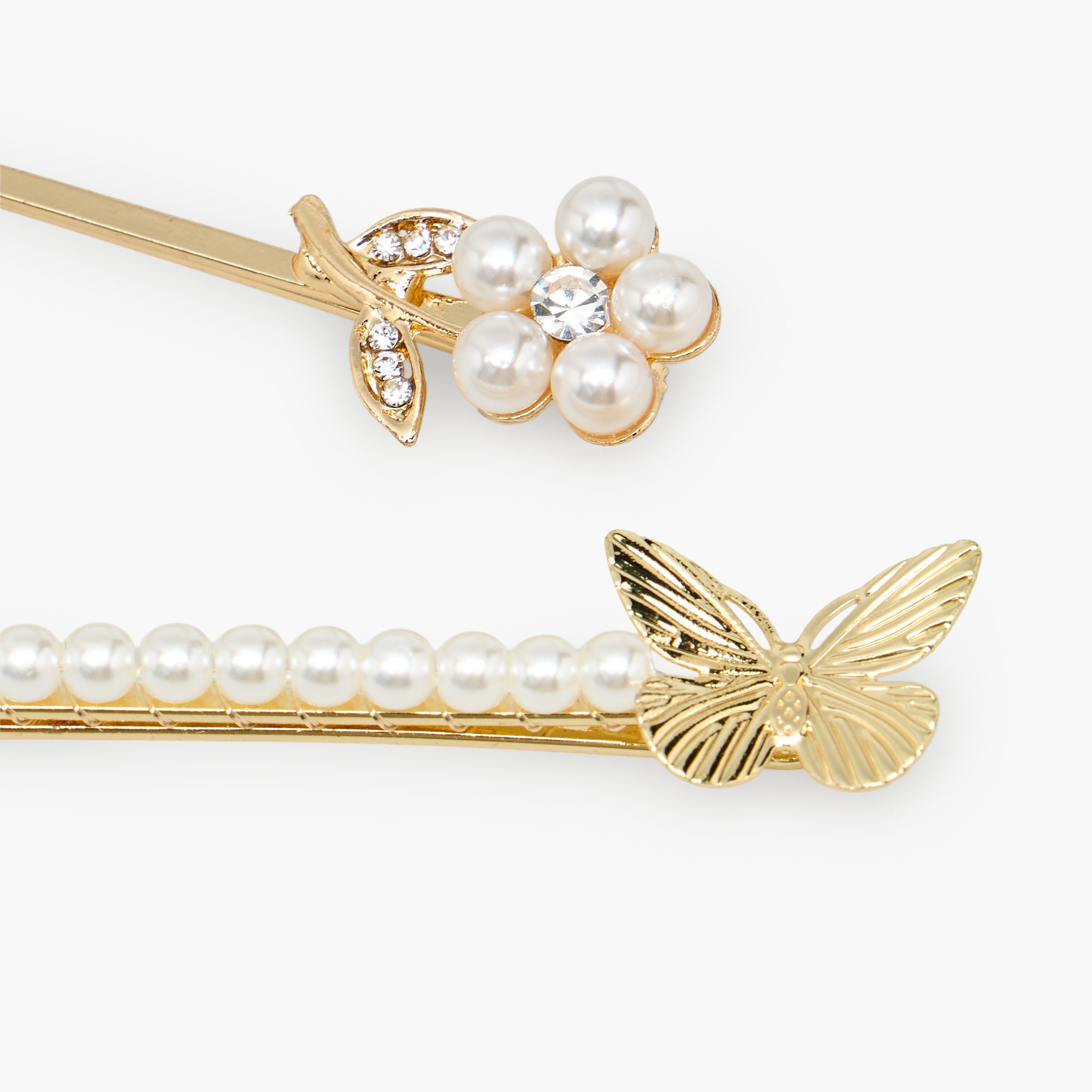 دبابيس شعر بتزيينات - عبوة من 4 قطع-women-hairaccessories-clips-image-4