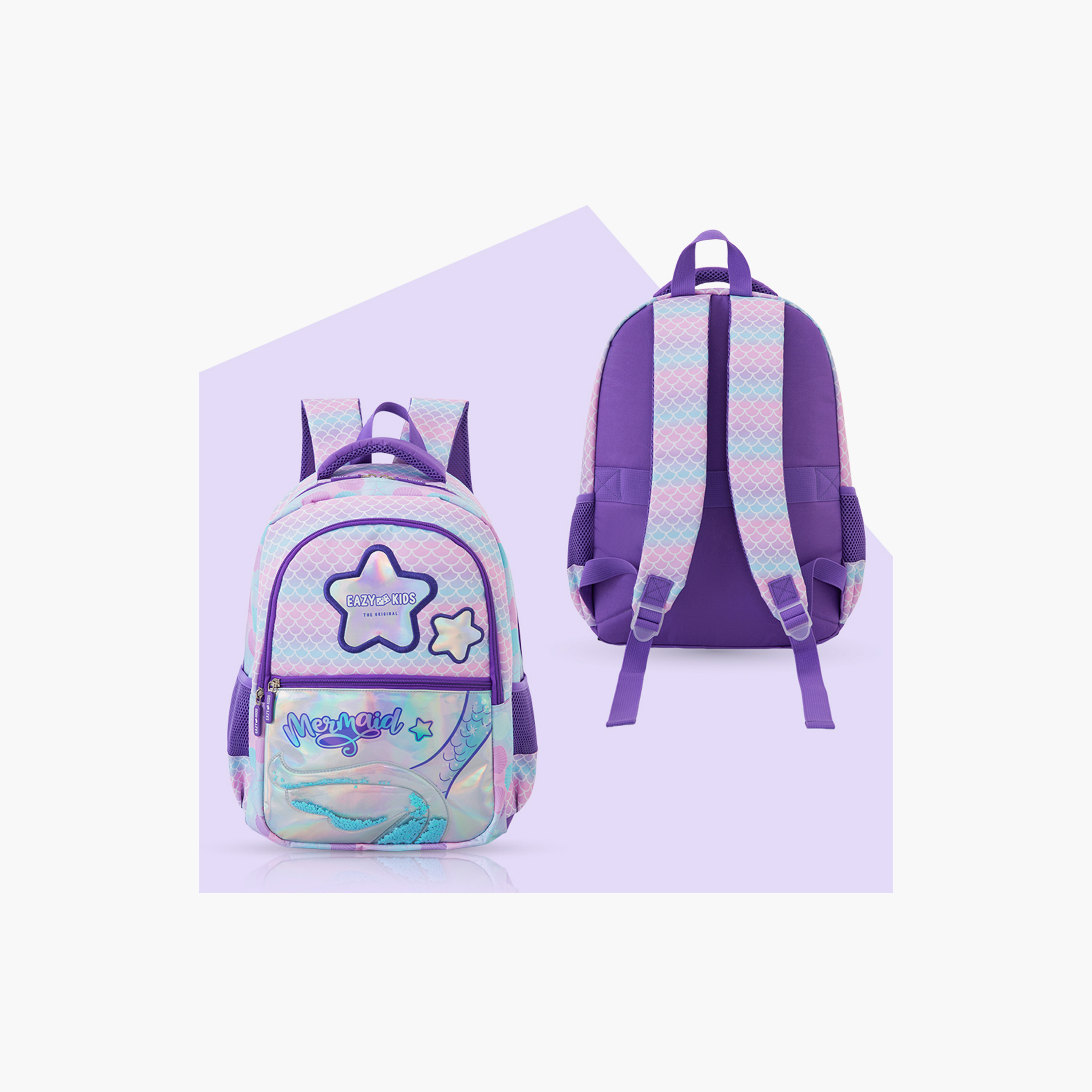 Eazy Kids 3-Piece Trolley Compatible School Bag Set with Laptop Compartment - Purple - 16-Inch-school-bagsandbackpacks-backpacks-image-14