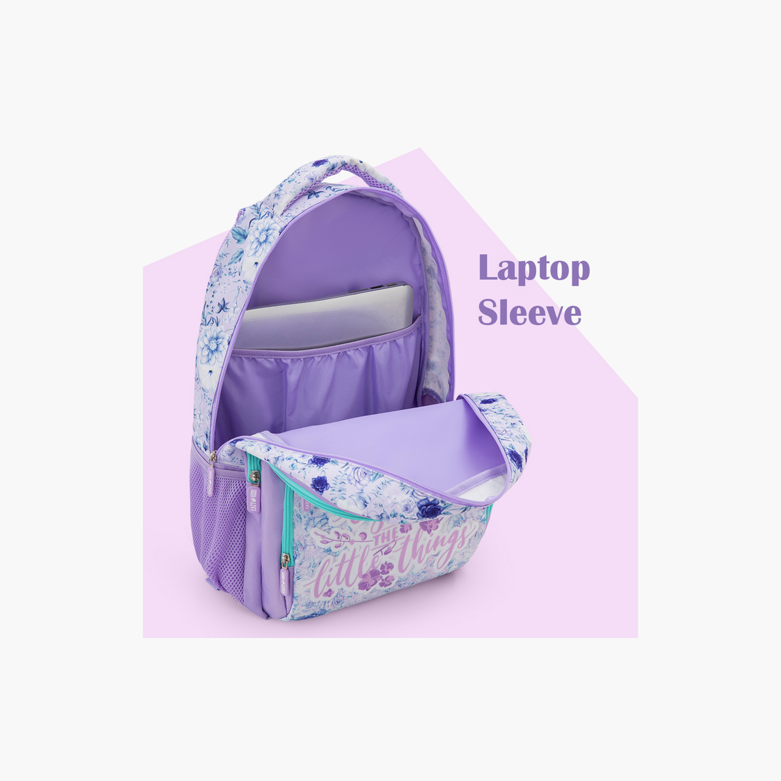 Eazy Kids 3-Piece School Bag Set with Laptop Compartment - Purple - 18 Inch-school-bagsandbackpacks-backpacks-image-14